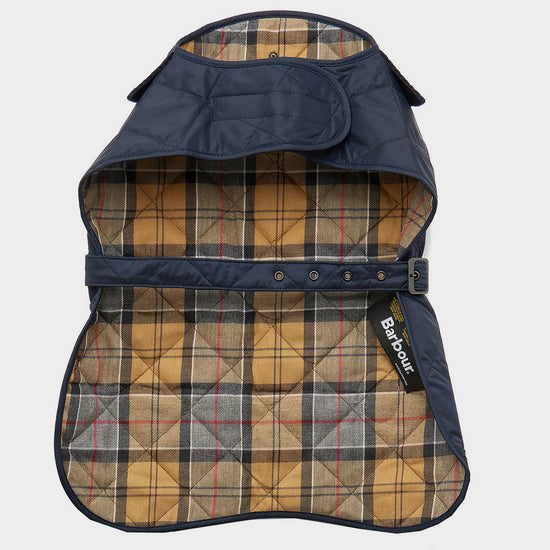 Quilted Dog Coat Navy