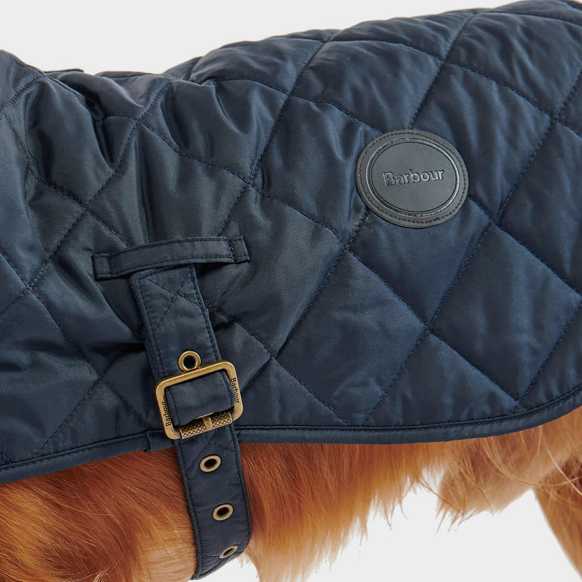 Quilted Dog Coat Navy
