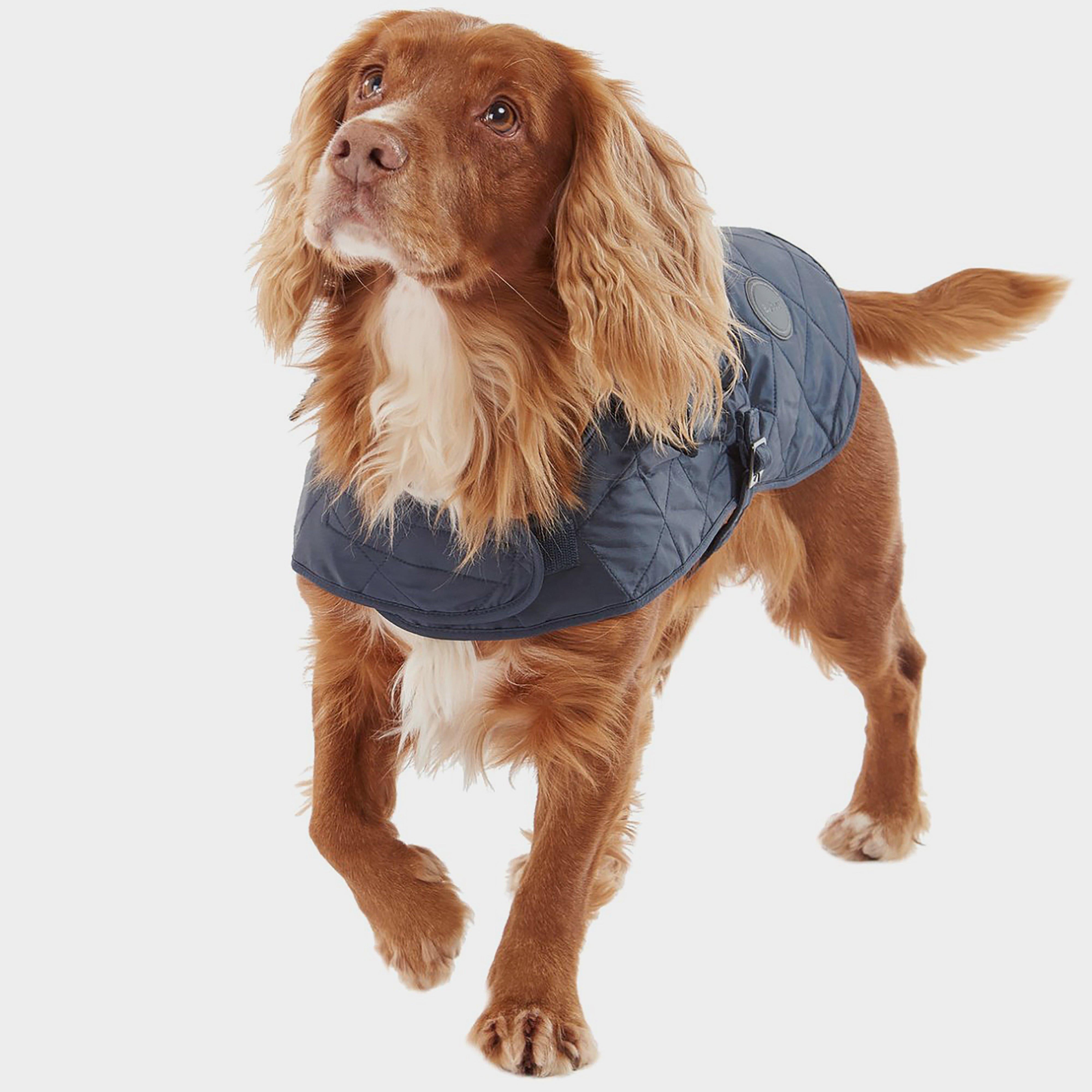 Quilted Dog Coat Navy
