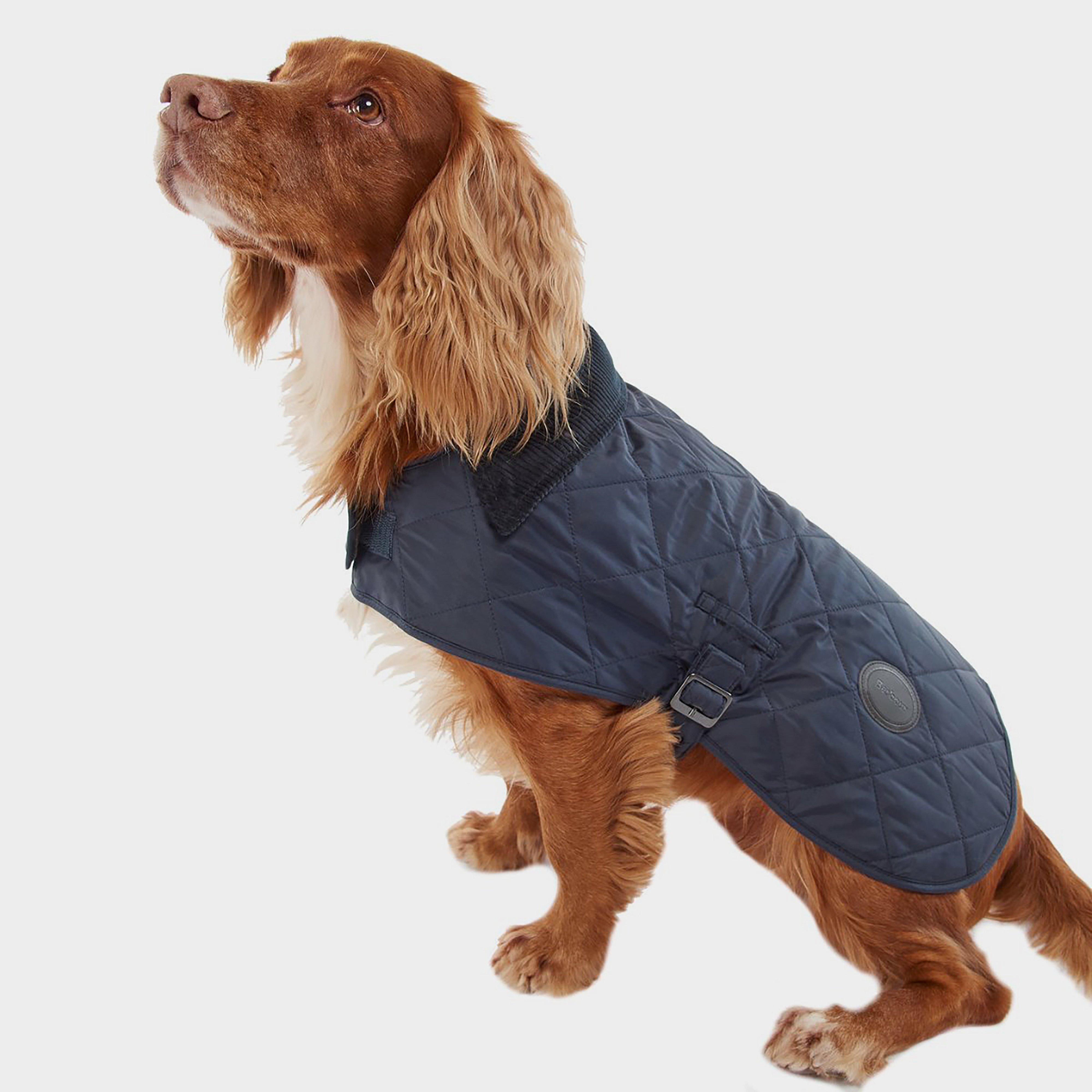 Quilted Dog Coat Navy