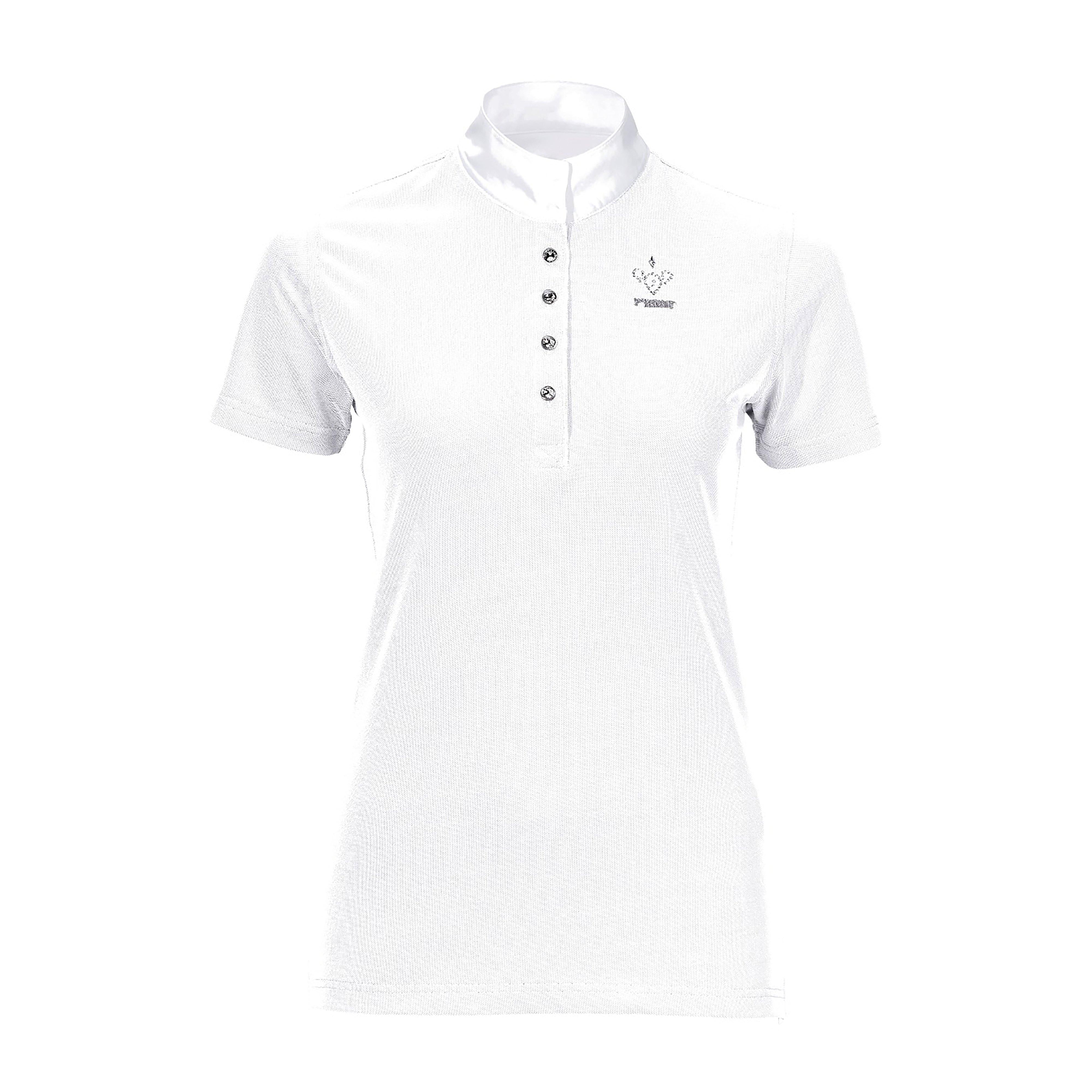 Ladies Damen Half Sleeve Competition Shirt White