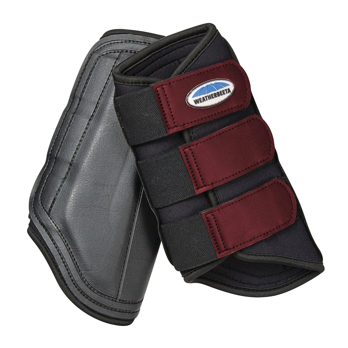 Single Lock Brushing Boots Black/Maroon