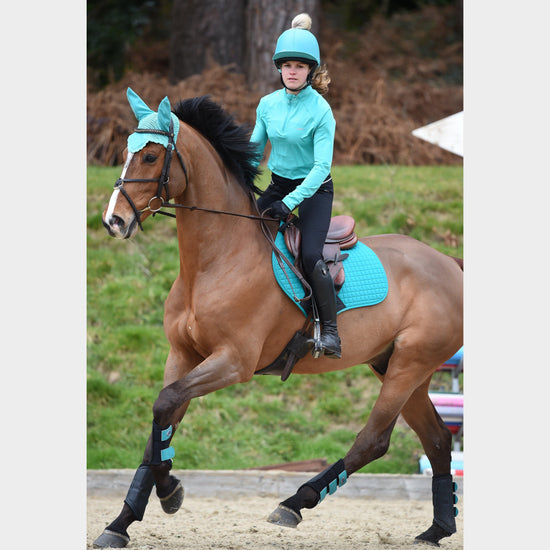 Single Lock Brushing Boots Black/Turquoise