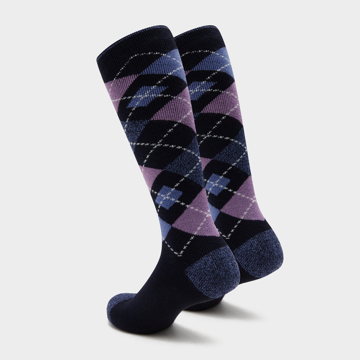 Womens Lite Long Socks Black/Purple