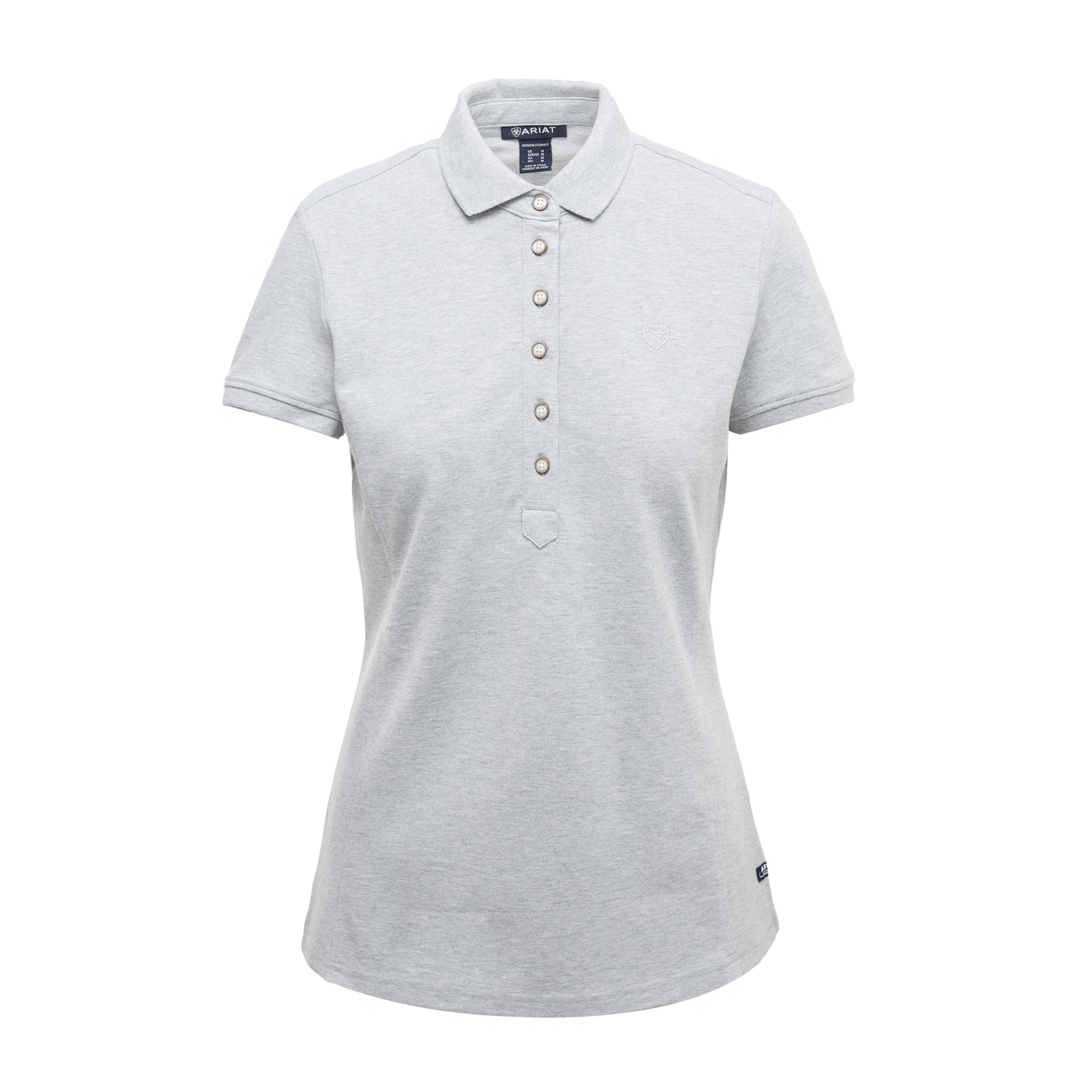 Womens Prix 2.0 Short Sleeved Polo Shirt Heather Grey