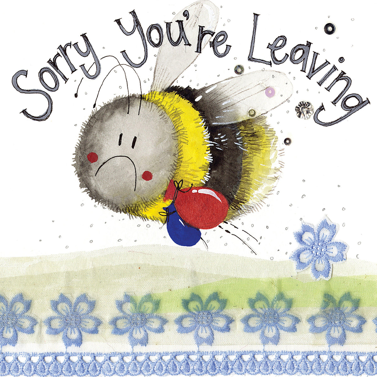 Sparkle Card Bee Leaving