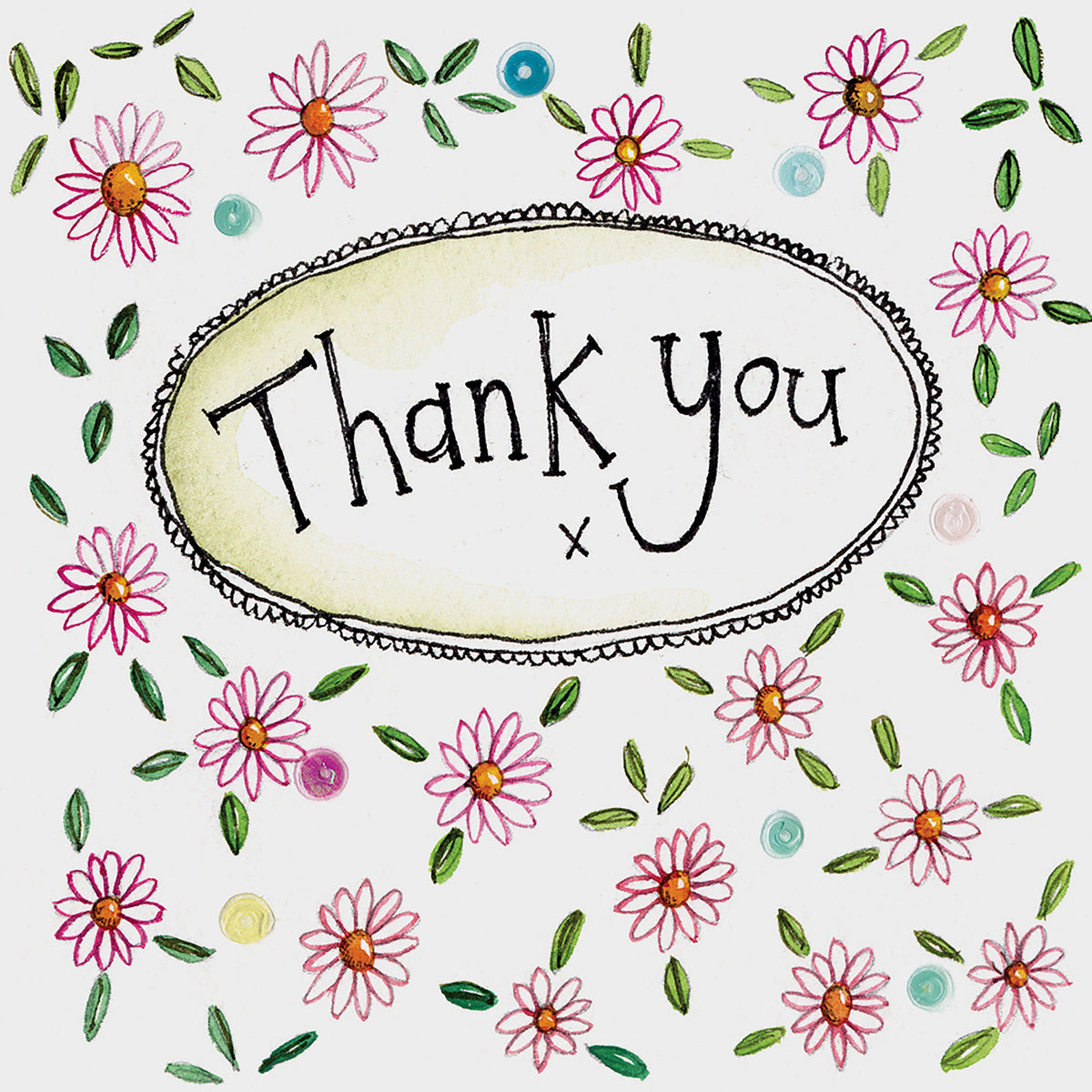 Little Sparkle Card Flower Thank You