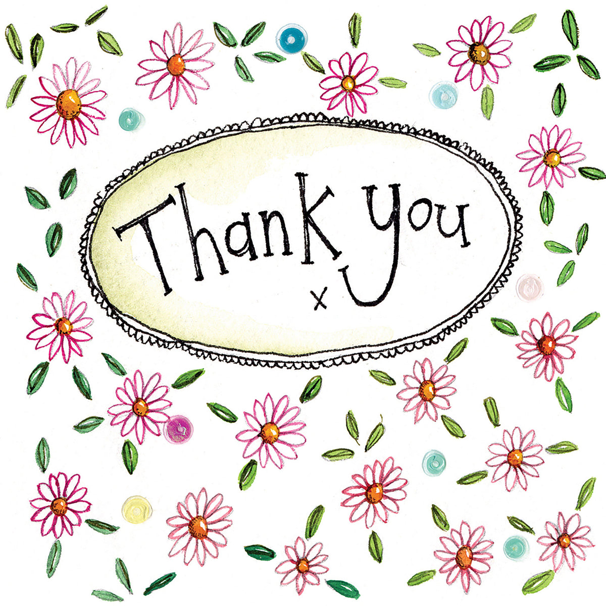 Little Sparkle Card Flower Thank You