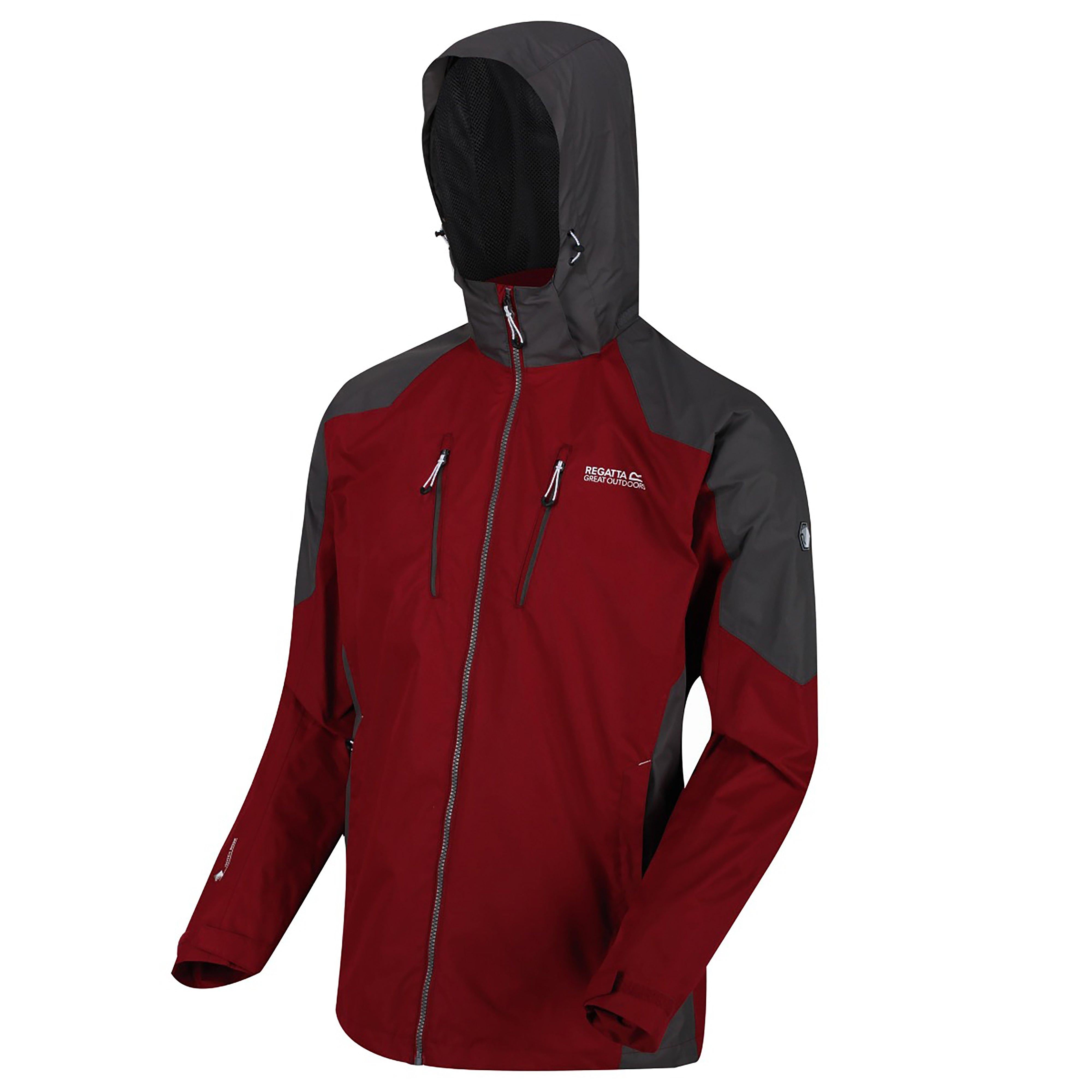 Mens Calderdale III Jacket Dehli Red Magnet Grey