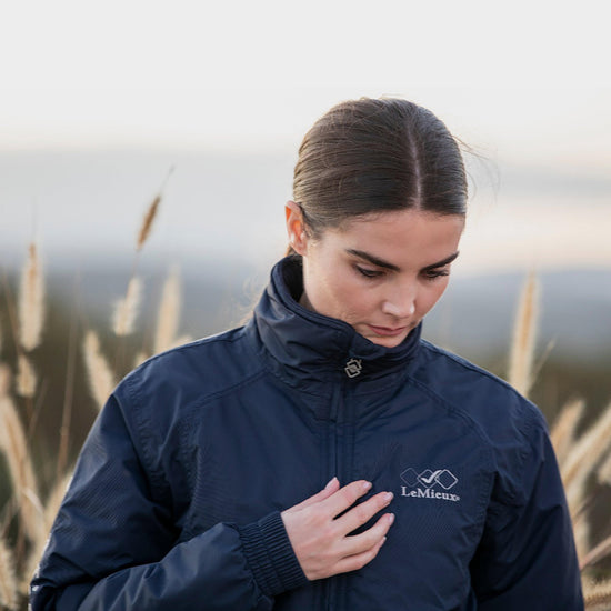 Team LeMieux Womens Waterproof Team Jacket Navy