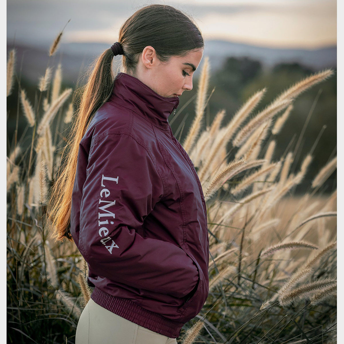 Unisex Waterproof Team Jacket Burgundy