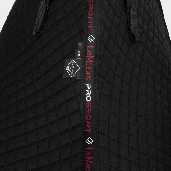 Cotton Close Contact Saddle Pad Black