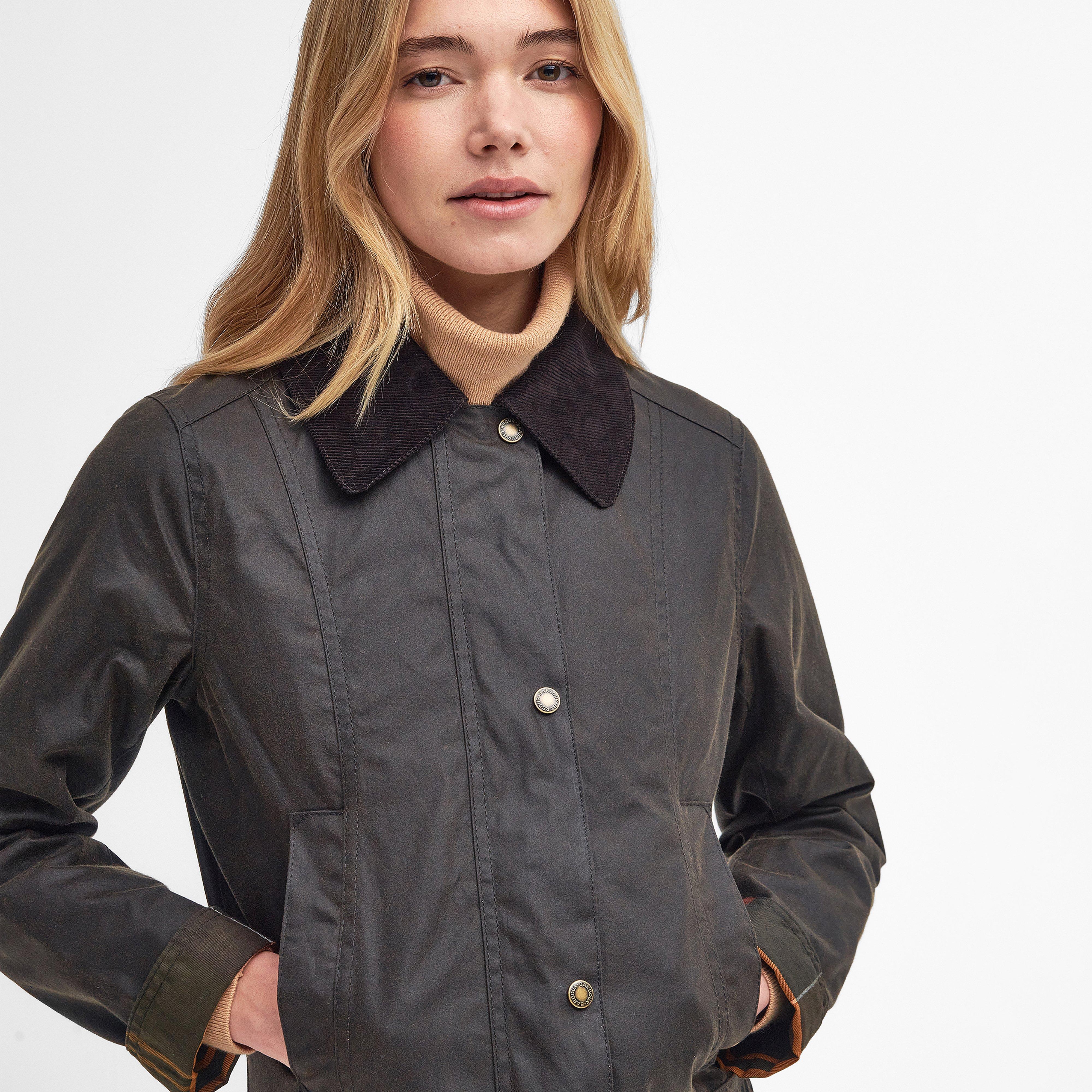 Womens Fiddich Wax Jacket Olive/Classic