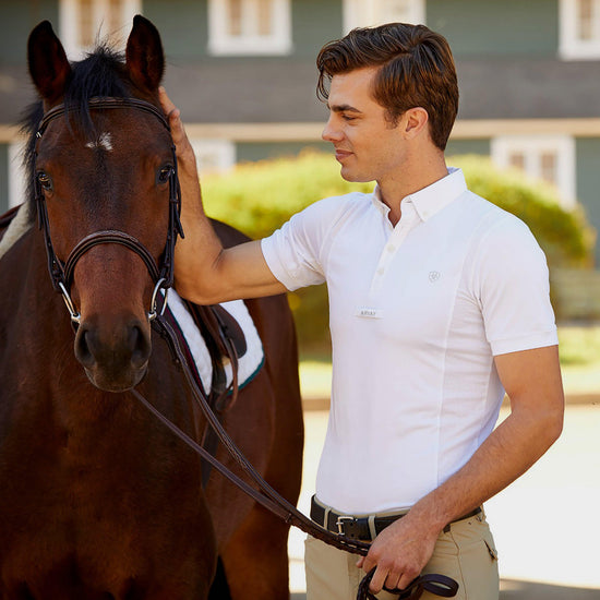 Mens Tek Short Sleeved Show Shirt White