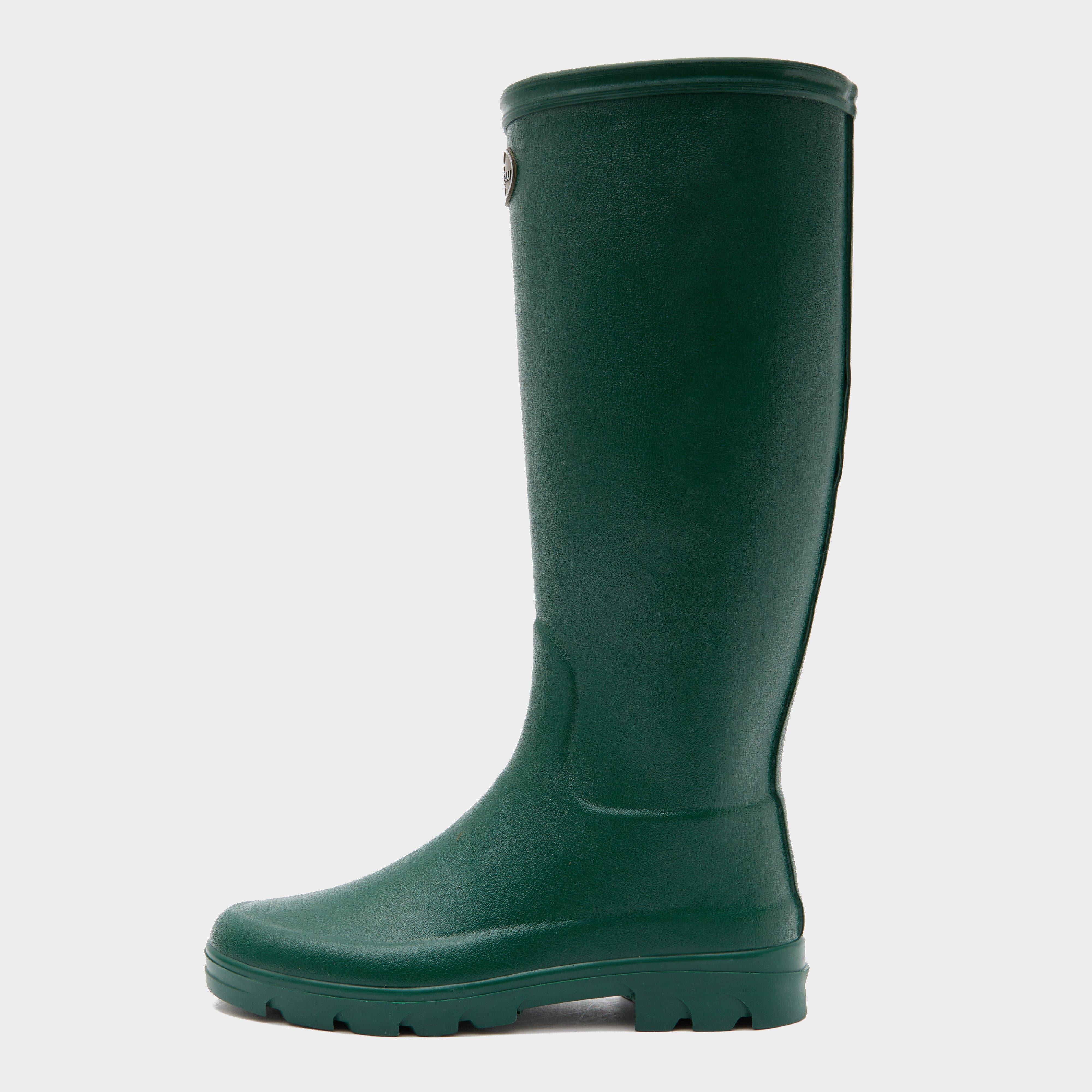 Womens Iris Jersey Lined Wellington Boots Vert Fonce