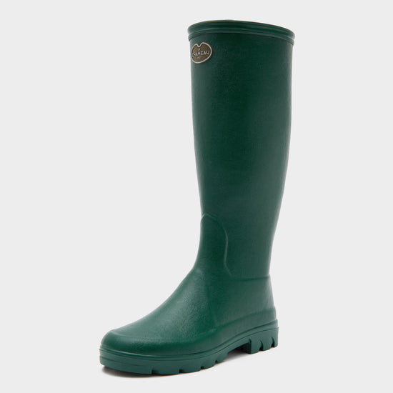Womens Iris Jersey Lined Wellington Boots Vert Fonce