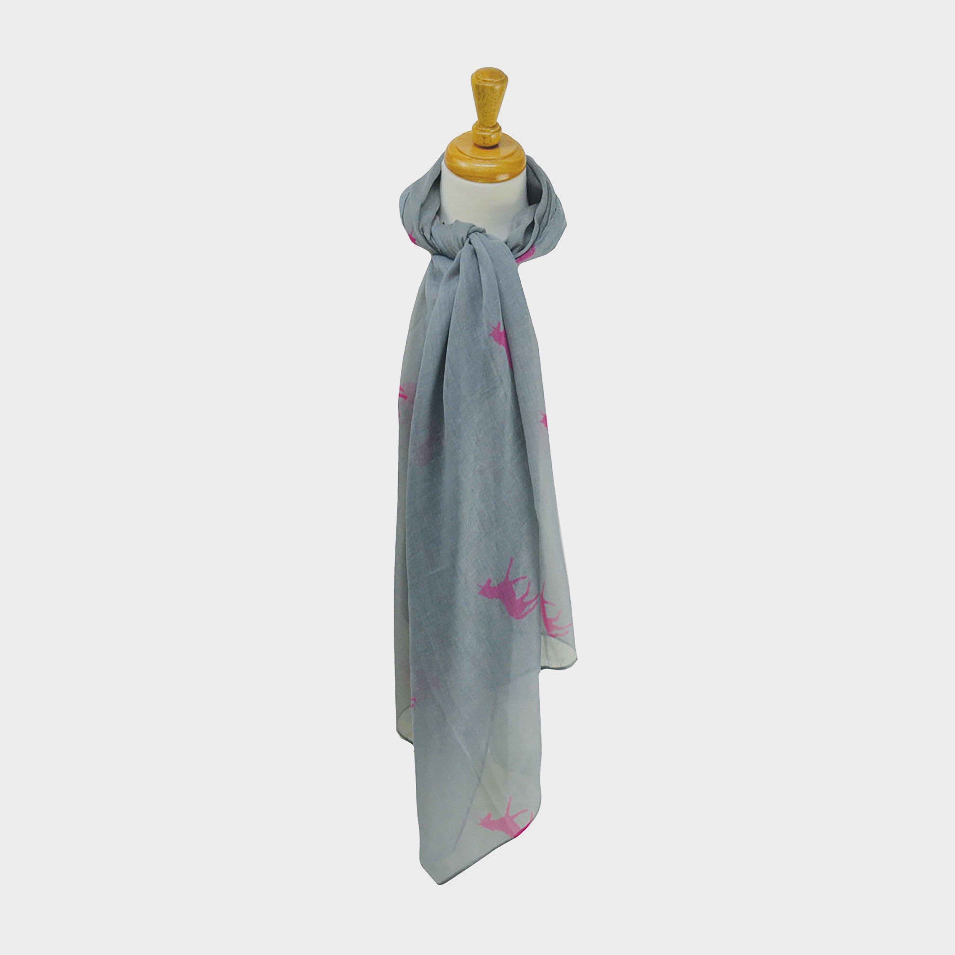 HyFASHION Unicorn Print Scarf Grey/Pink