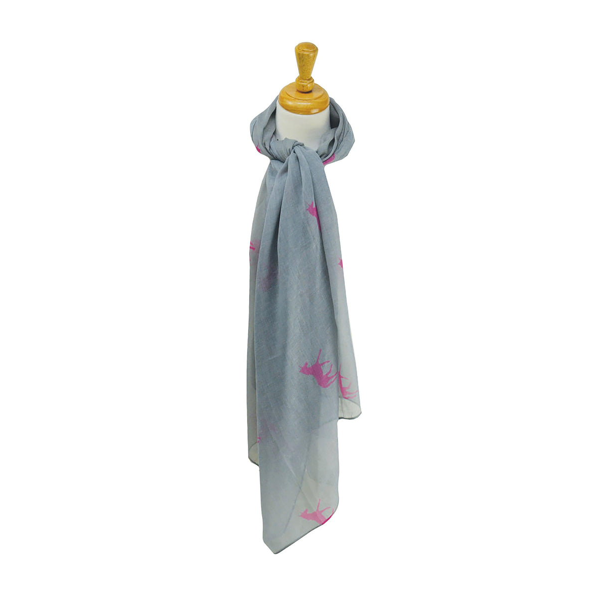 HyFASHION Unicorn Print Scarf Grey/Pink
