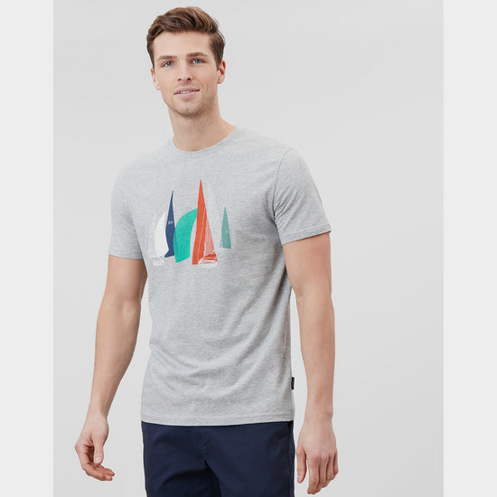 Mens Flynn Tee Grey Marl