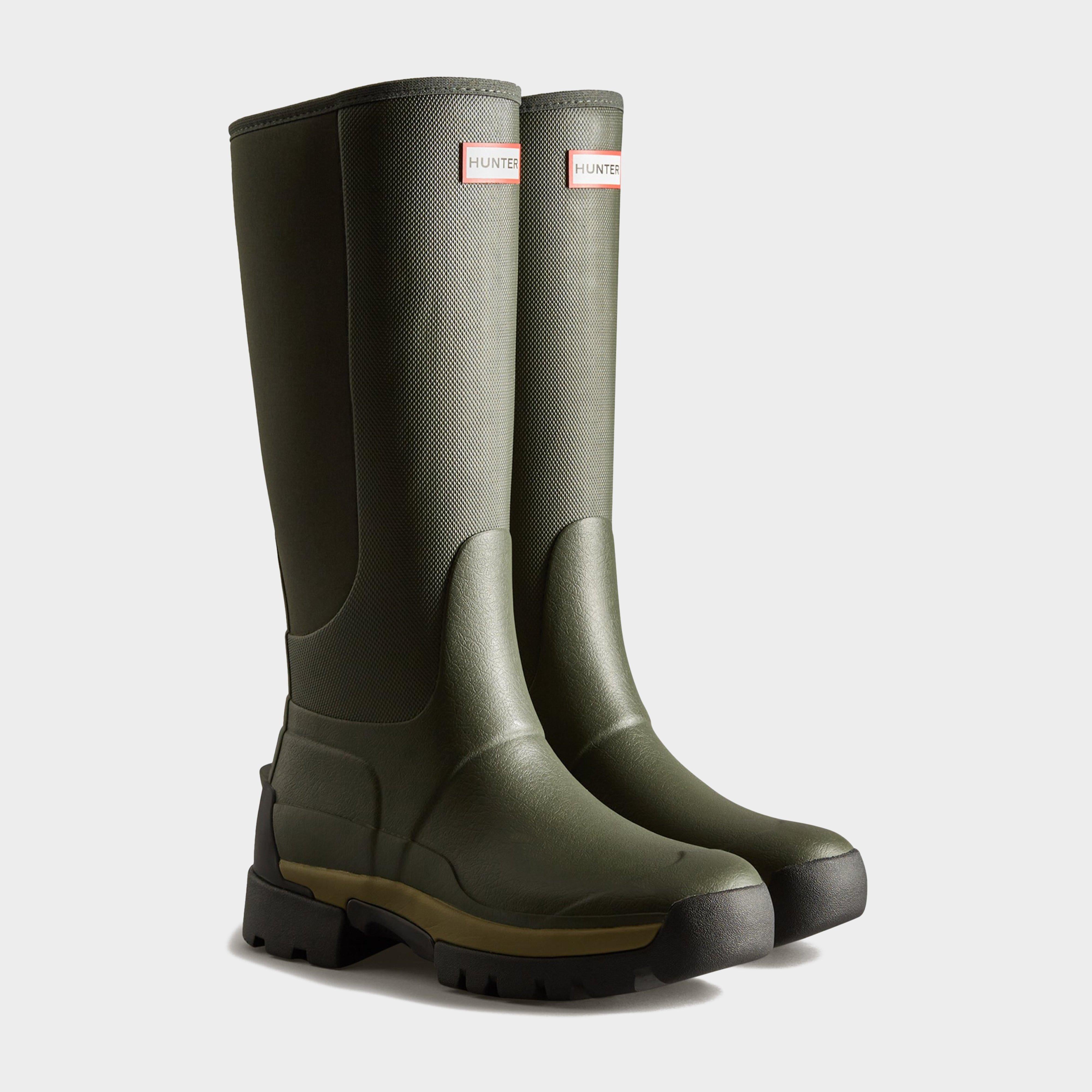 Womens Balmoral Hybrid Tall Wellington Boots Olive