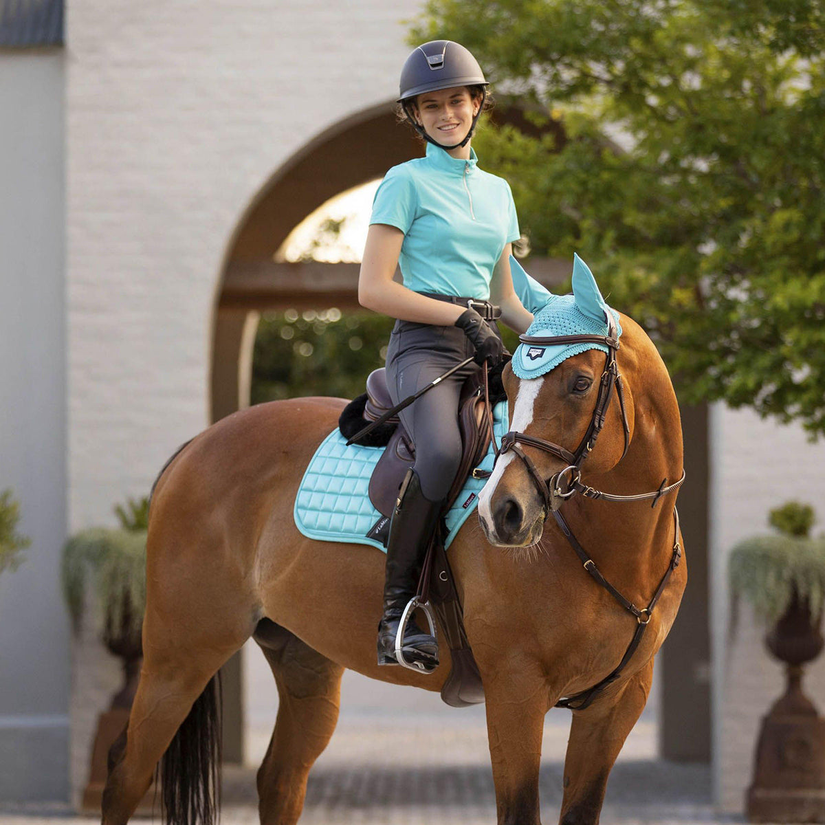 Loire Satin Fly Hood Azure