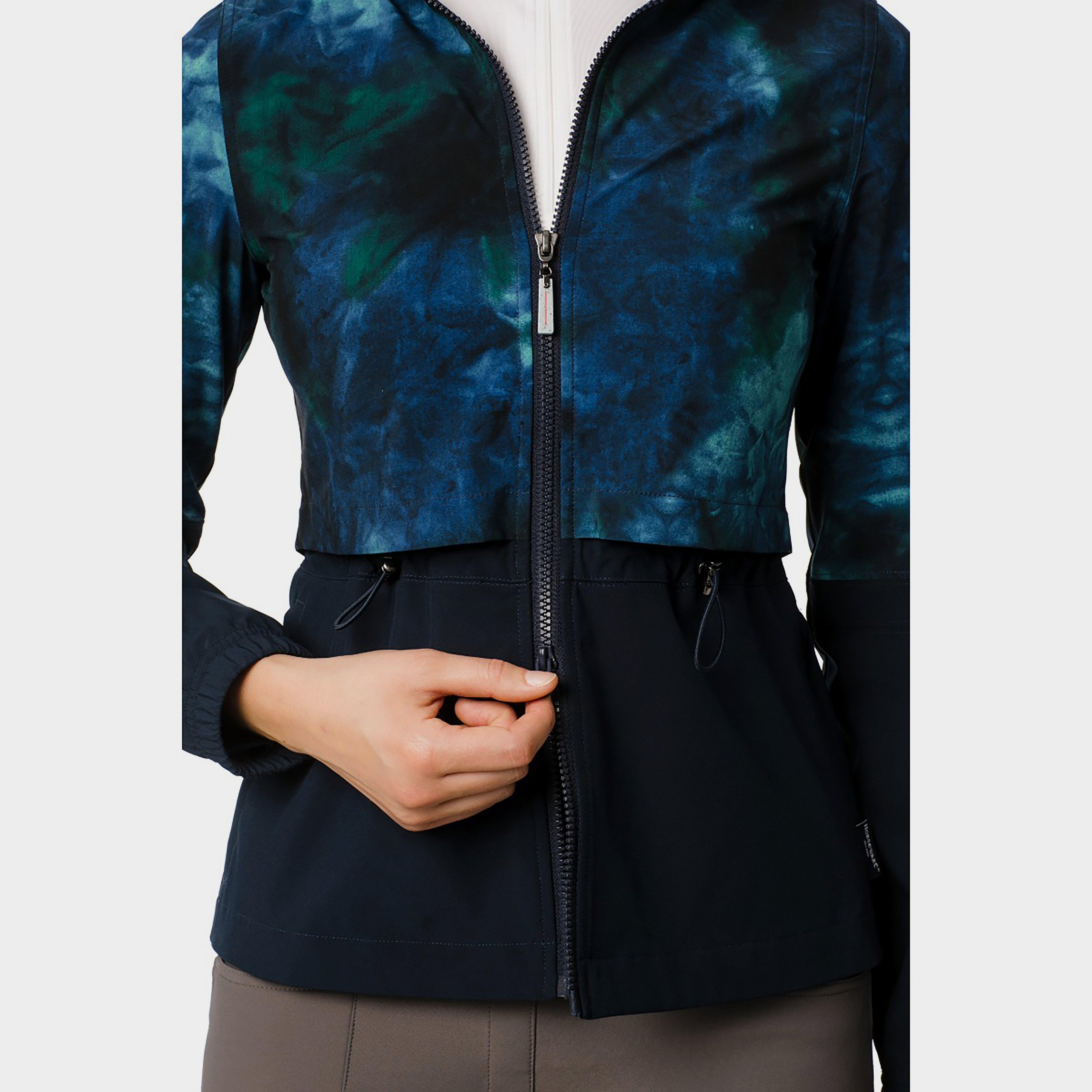 Womens Carrie Riding Jacket Green/Navy Tie Dyed