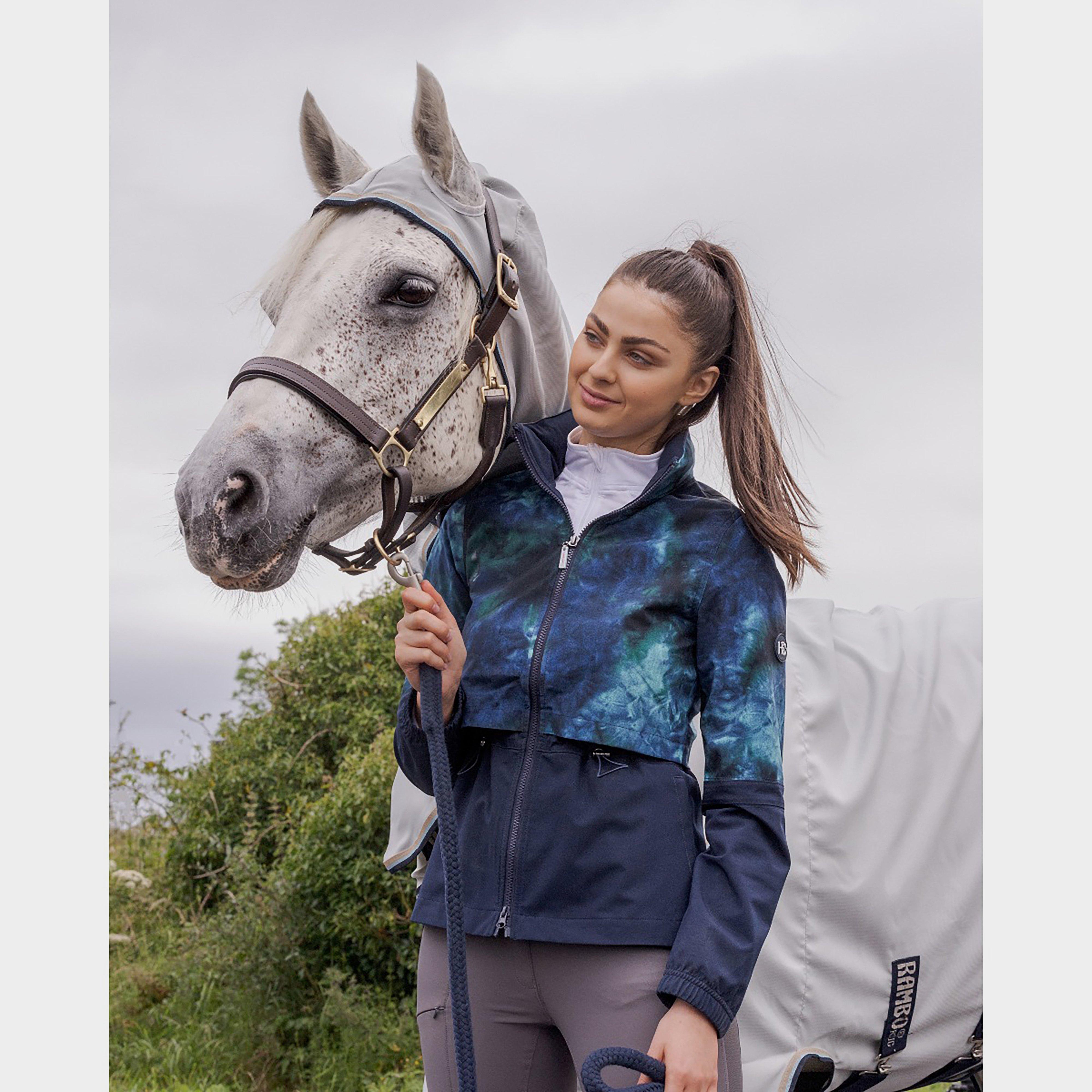 Womens Carrie Riding Jacket Green/Navy Tie Dyed