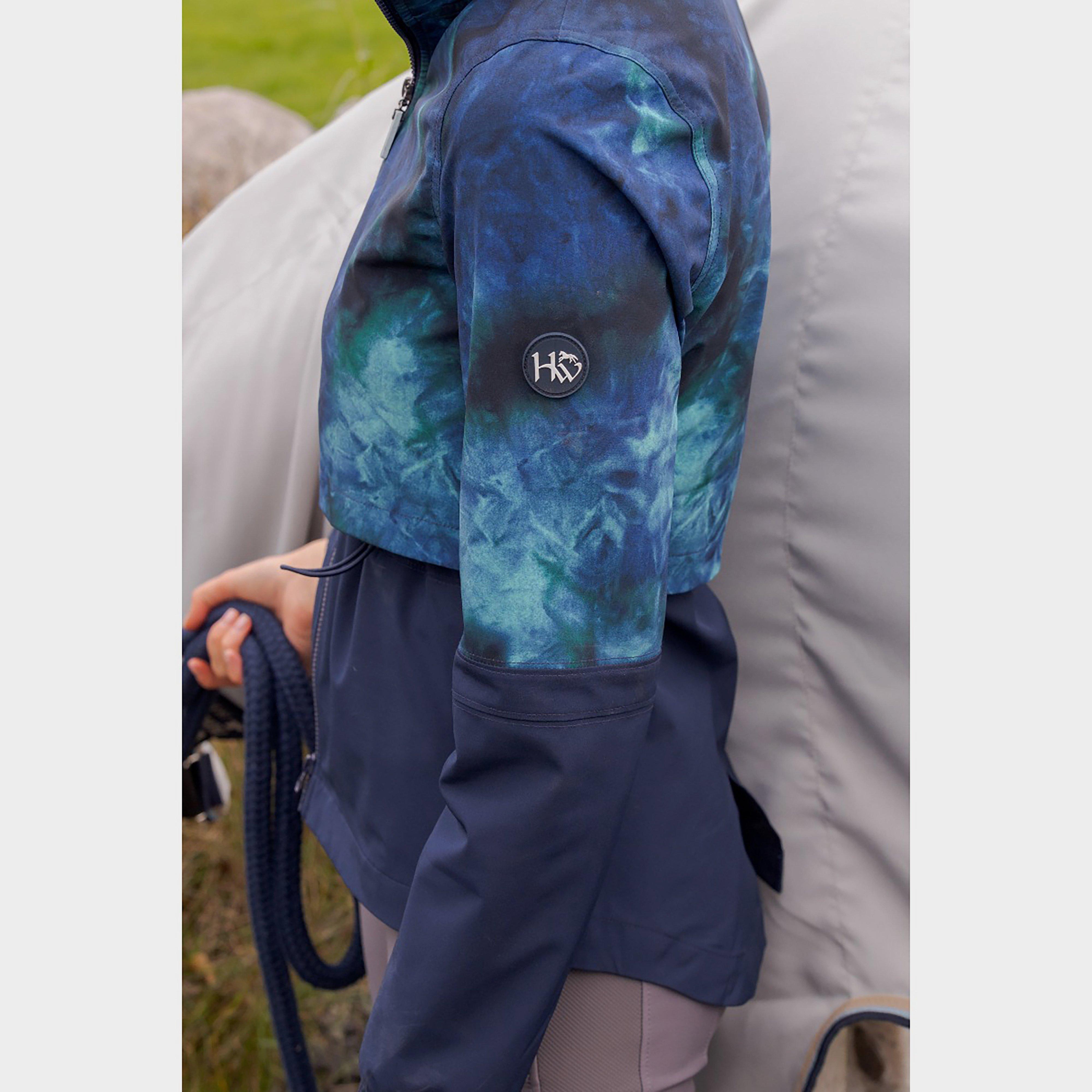 Womens Carrie Riding Jacket Green/Navy Tie Dyed