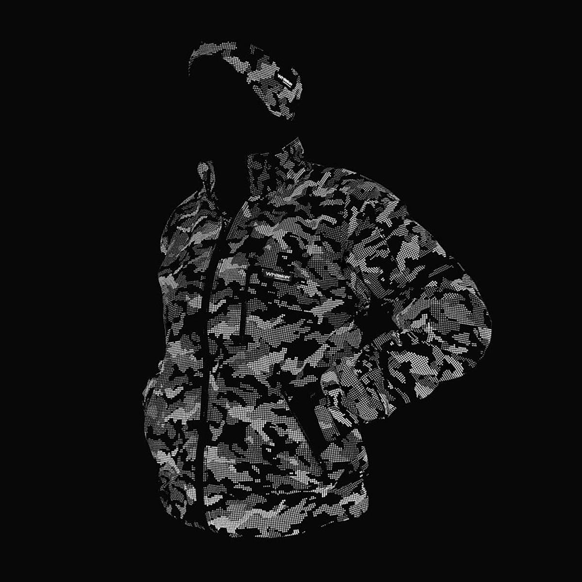 Womens Sydney Reflective Jacket Camo Black