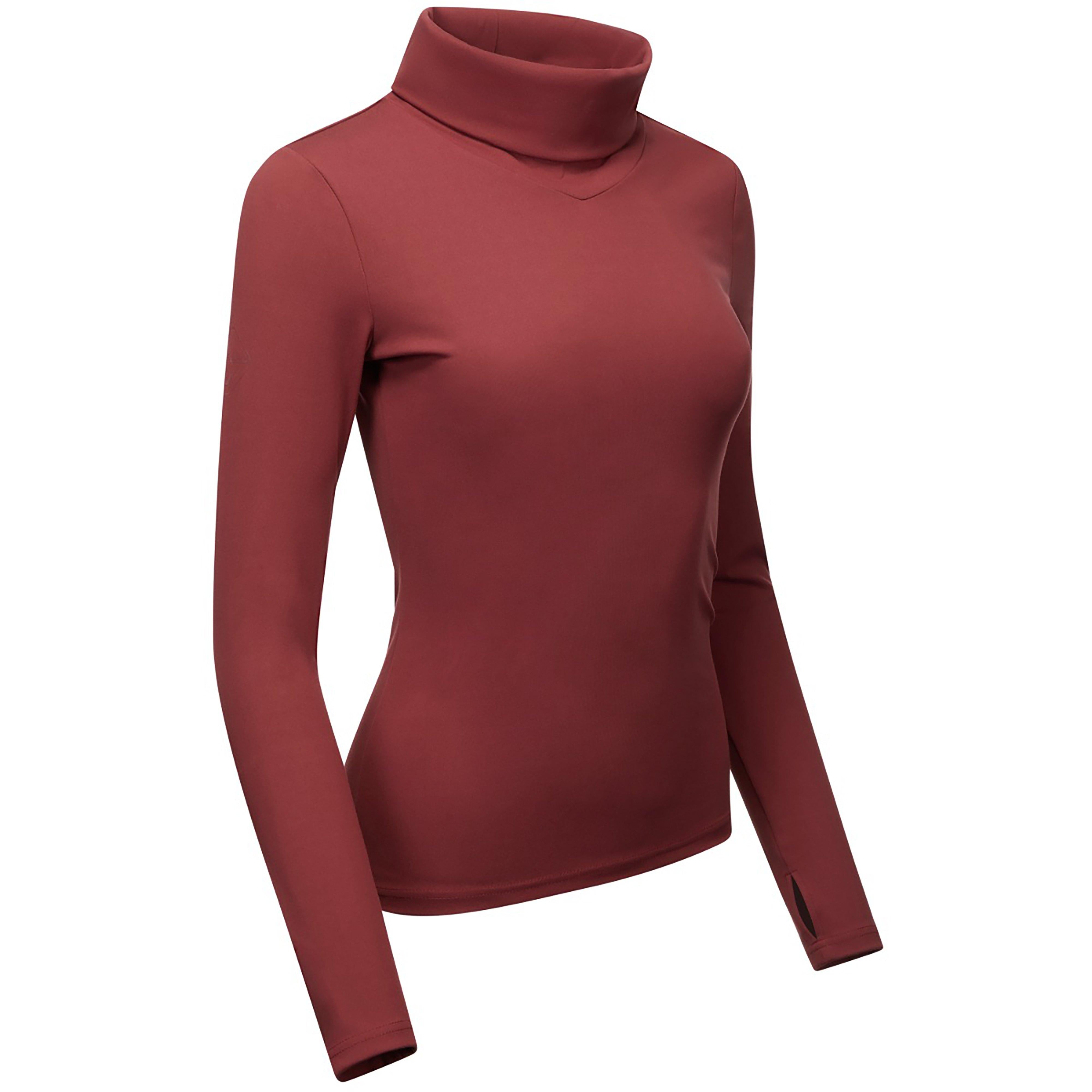 Womens Liberte Roll Neck Base Layer Rioja