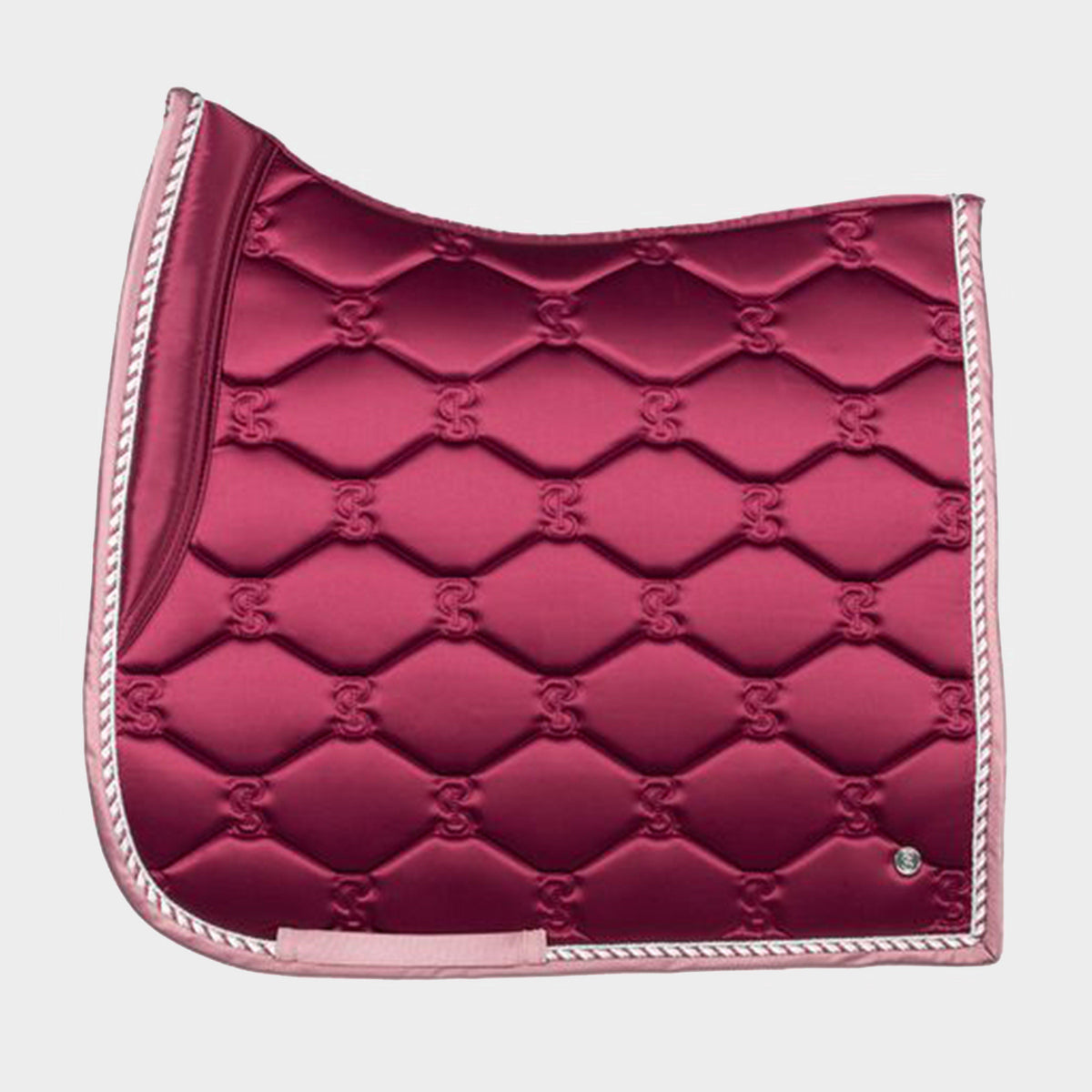 Signature Dressage Pad Wine With Night Rose Binding