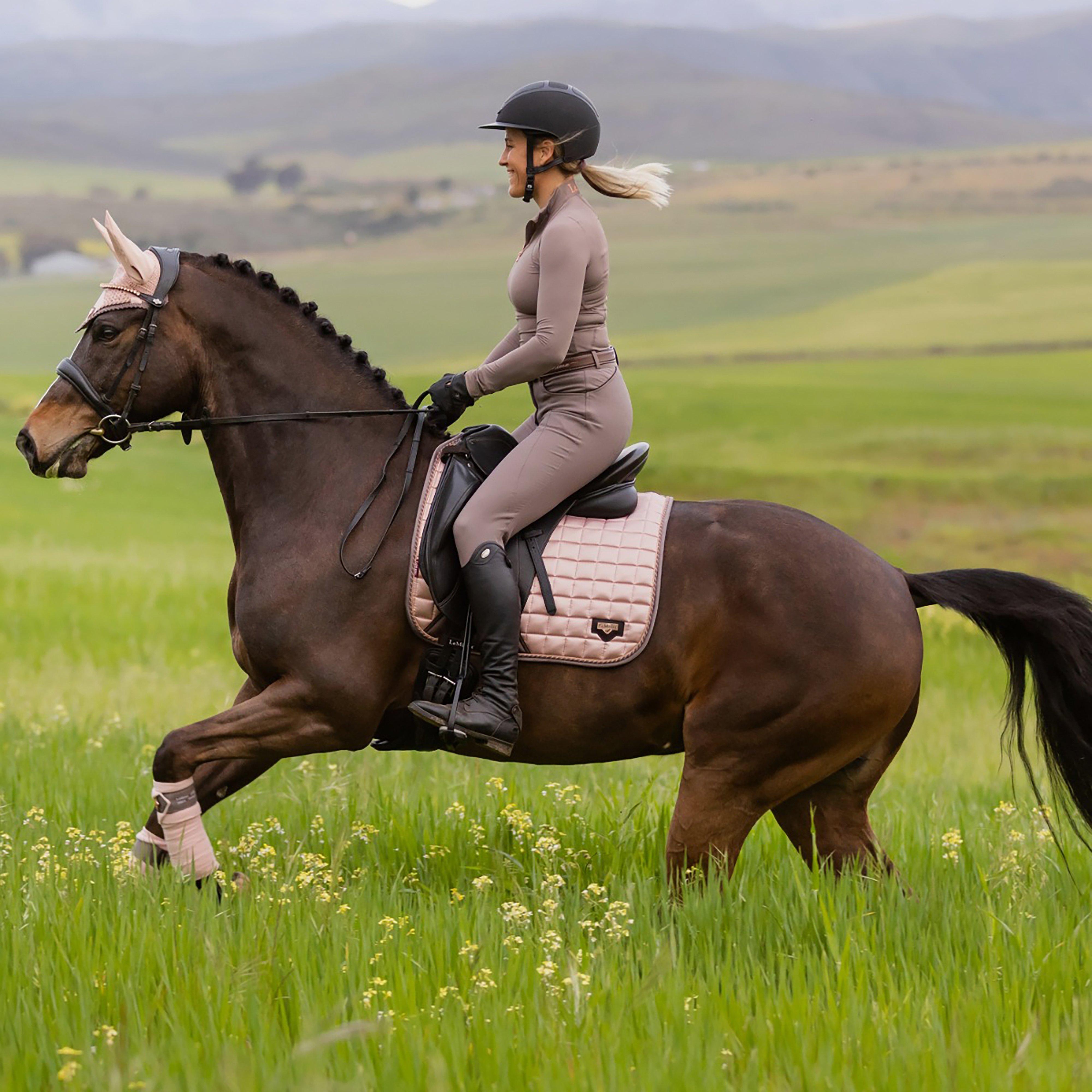 Loire Satin Dressage Saddle Pad Rose