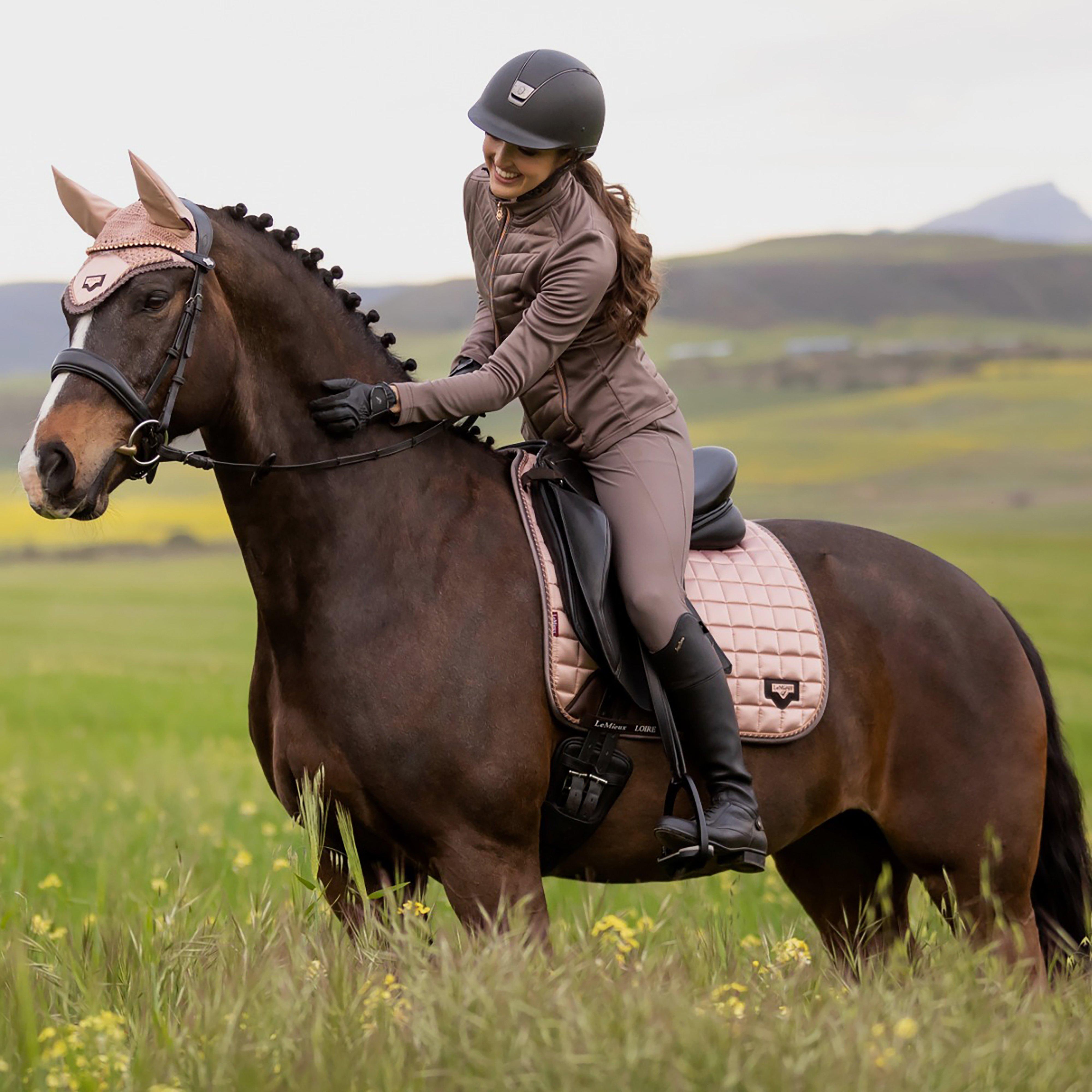 Loire Satin Dressage Saddle Pad Rose