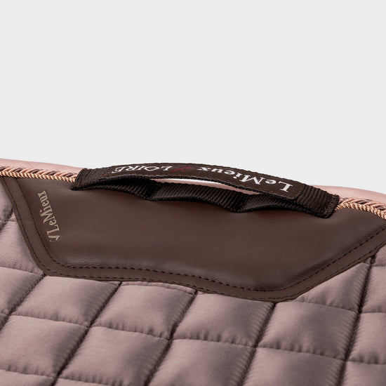 Loire Satin Dressage Saddle Pad Truffle