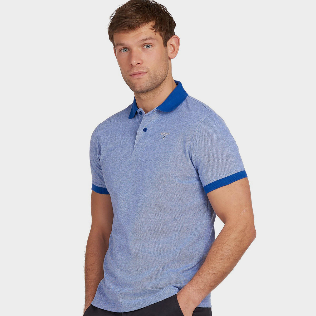 Mens Sports Polo Mix Electric Blue