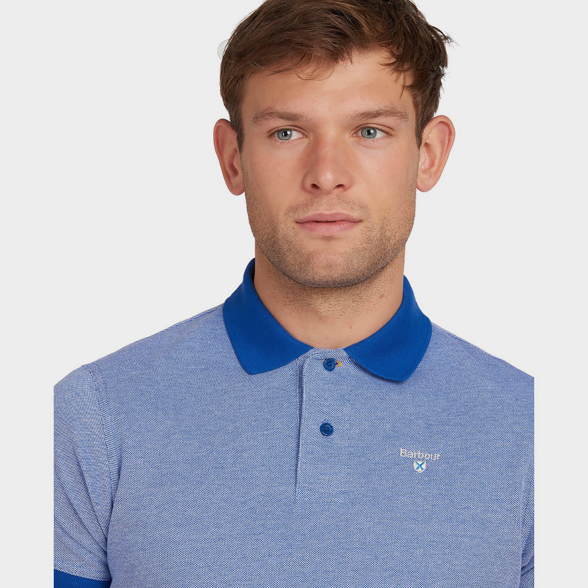 Mens Sports Polo Mix Electric Blue
