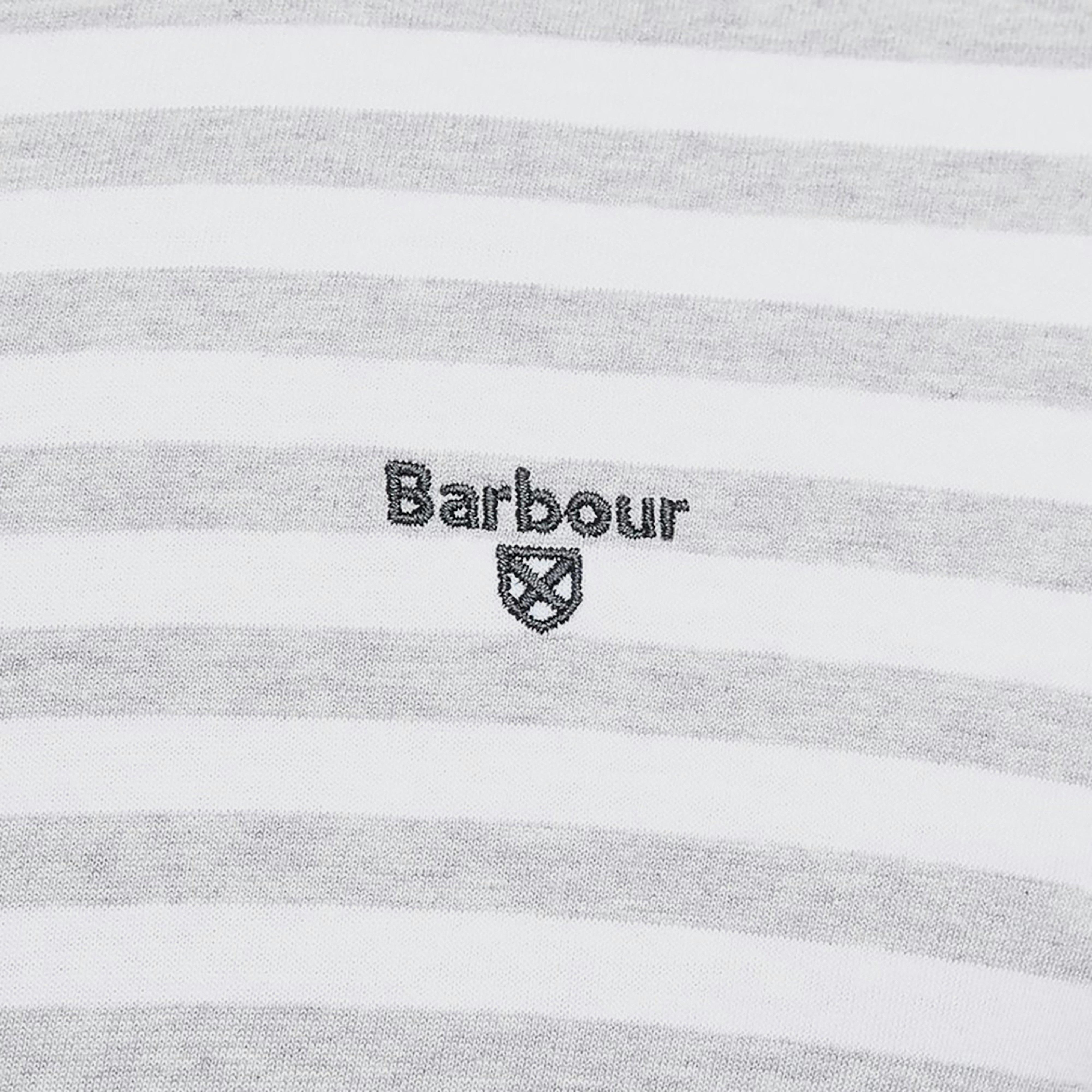 Mens Quay Stripe T-Shirt Grey Marl