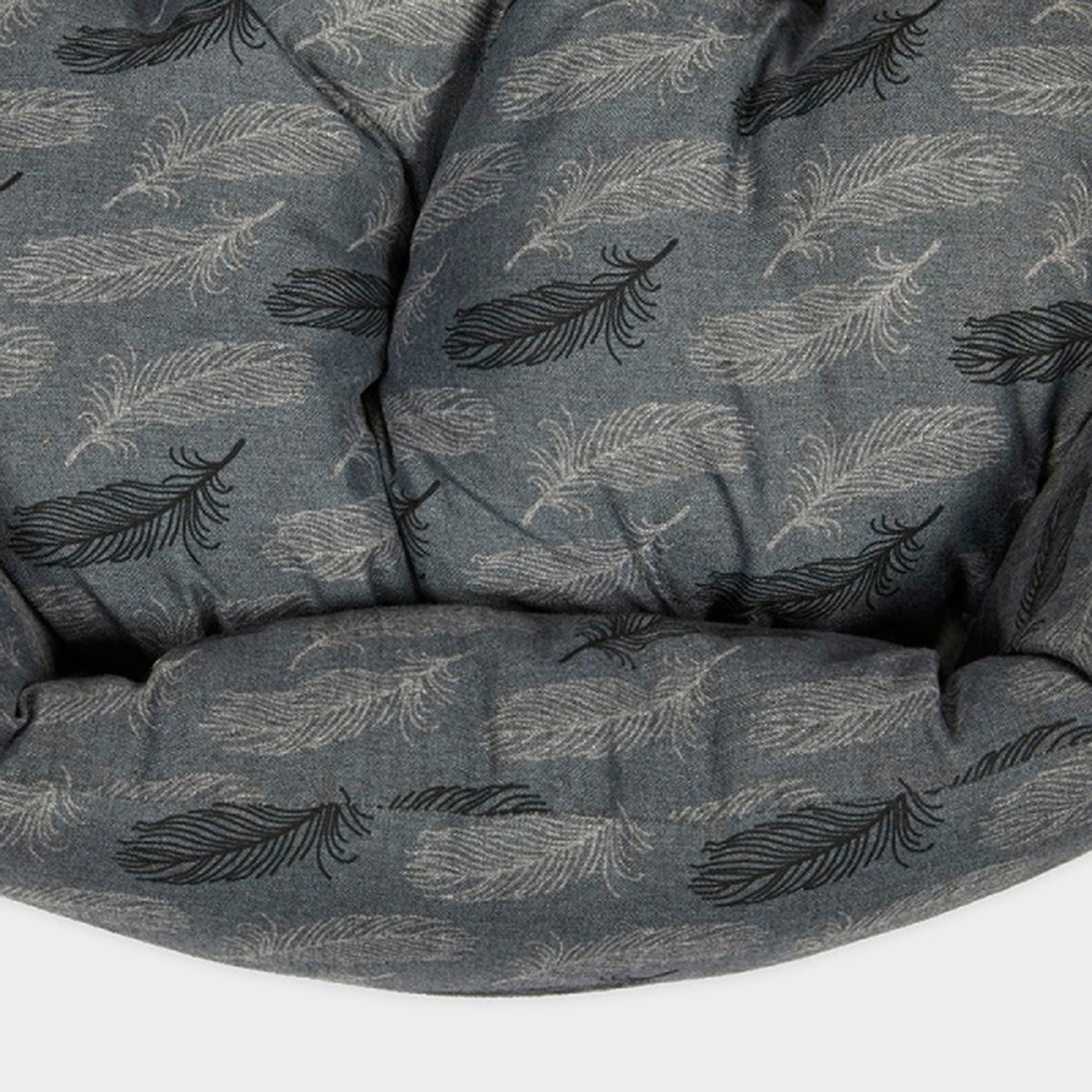 Feather Oval Dog Bed Grey