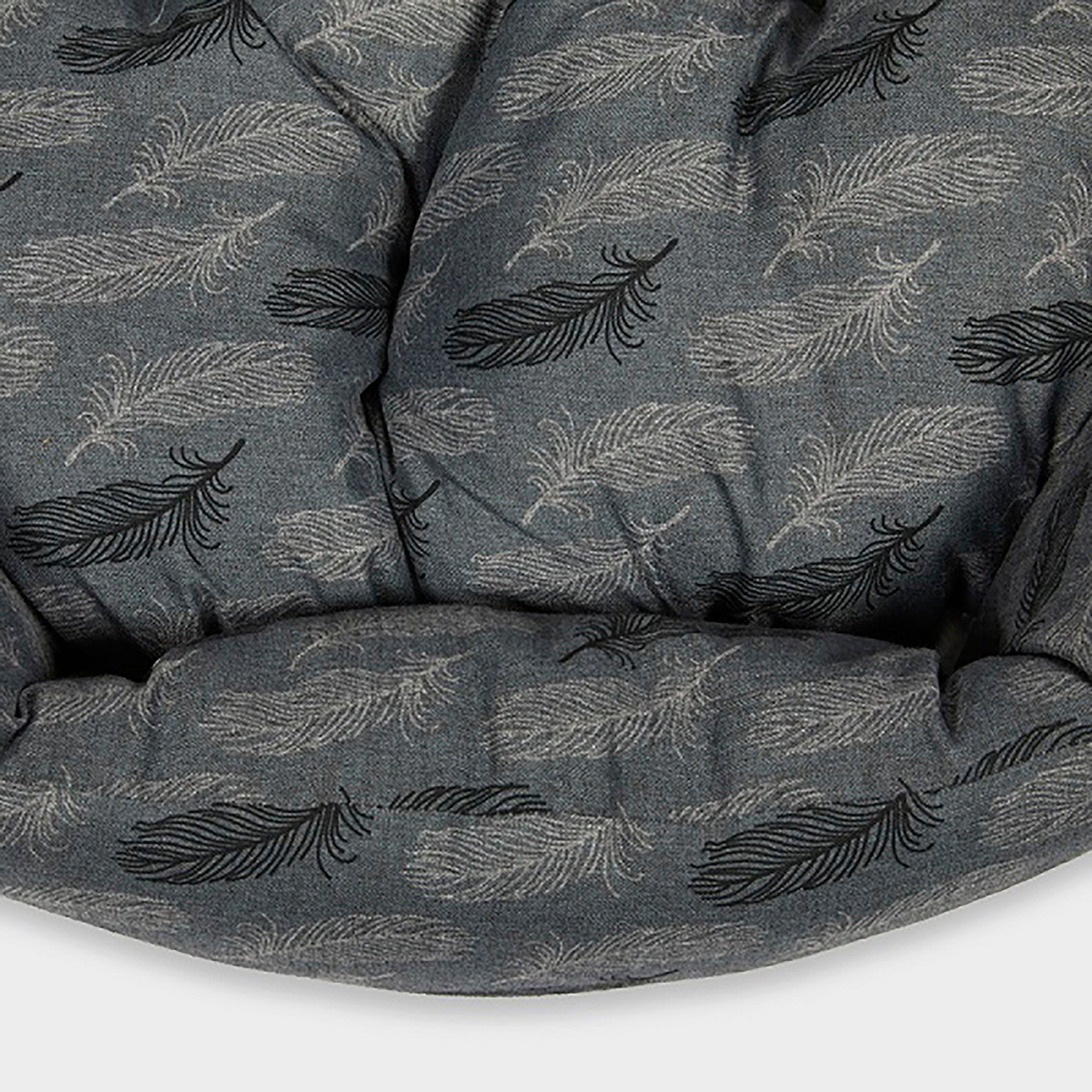 Feather Oval Dog Bed Grey