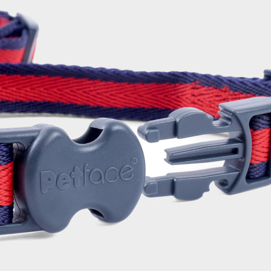 Scarlet Stripe Dog Harness Red/Navy