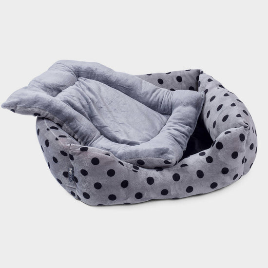 Plush Square Bed Grey