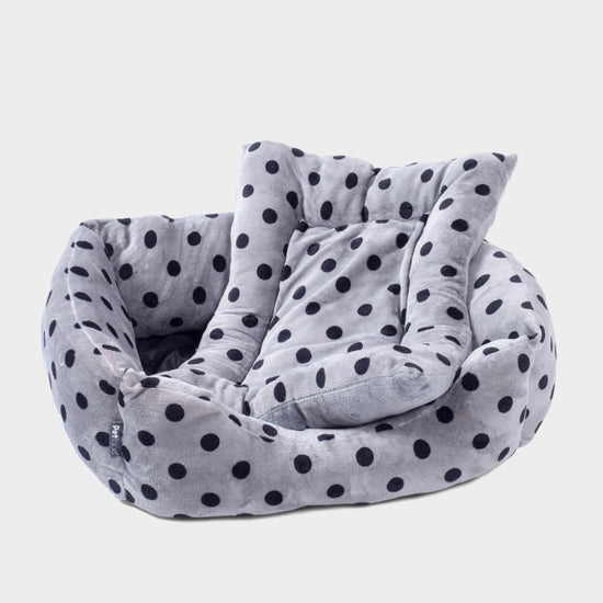 Plush Square Bed Grey