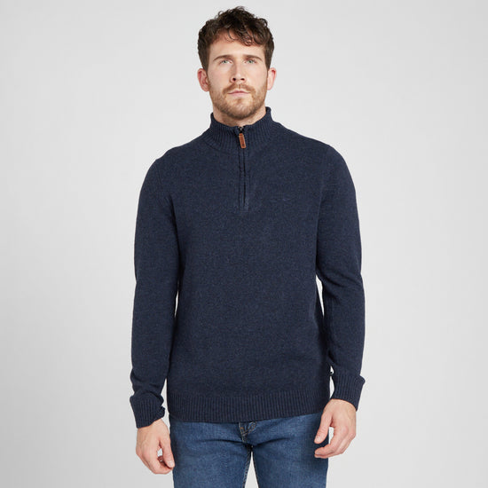 Mens Lothian 1/4 Zip Pullover Indigo