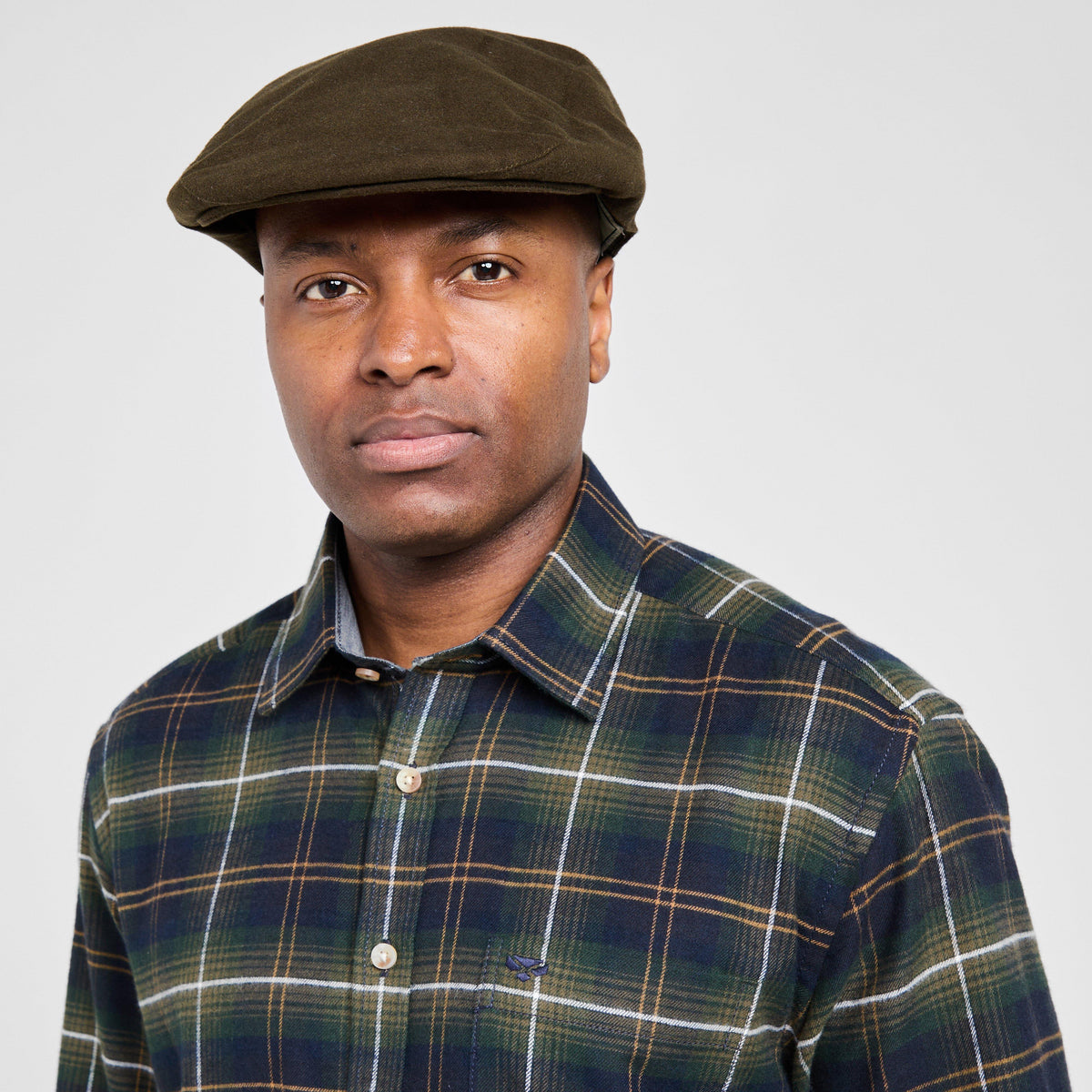 Mens Pitmedden Long Sleeve Flannel Shirt Green Check