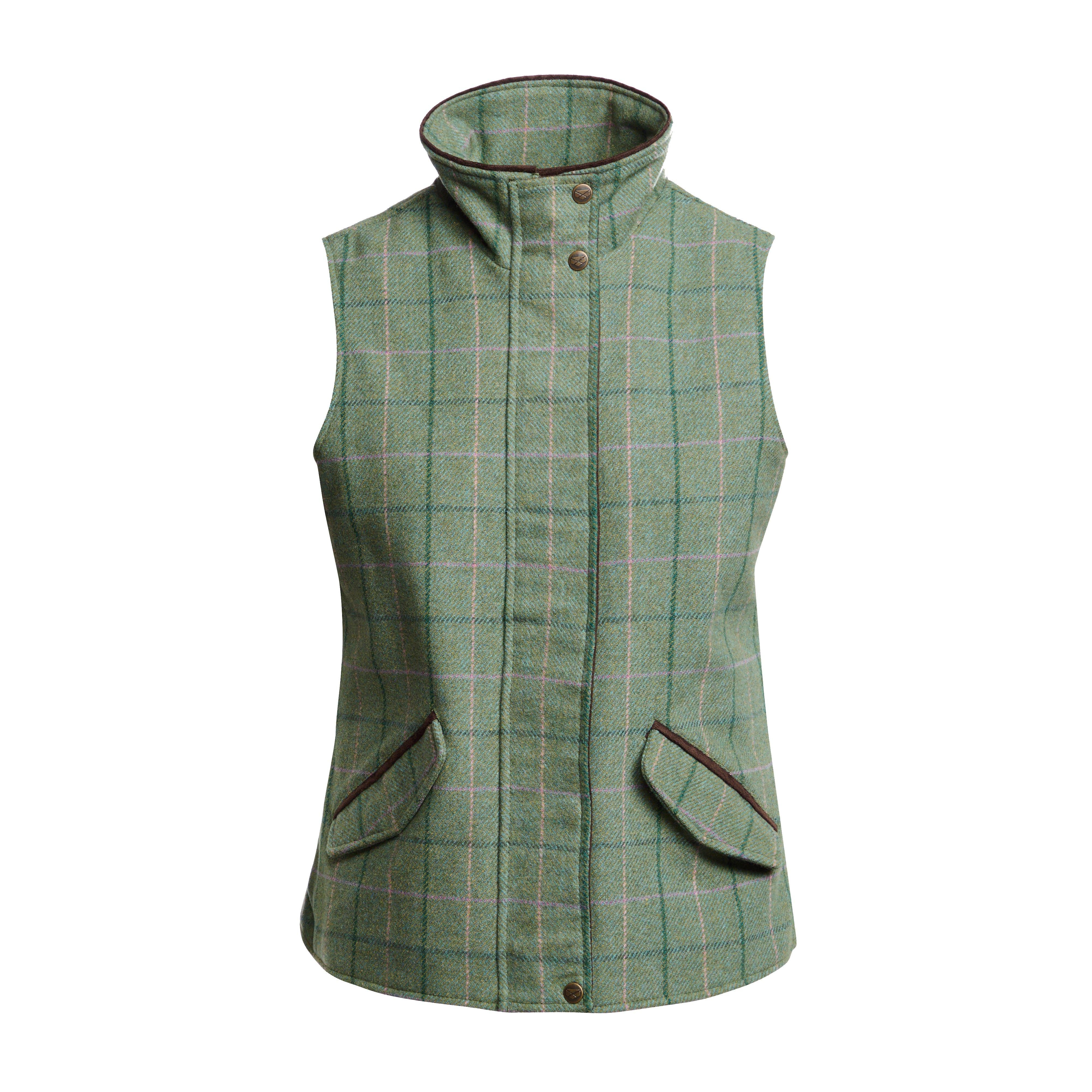 Womens Roslin Technical Tweed Waistcoat Spring Bracken