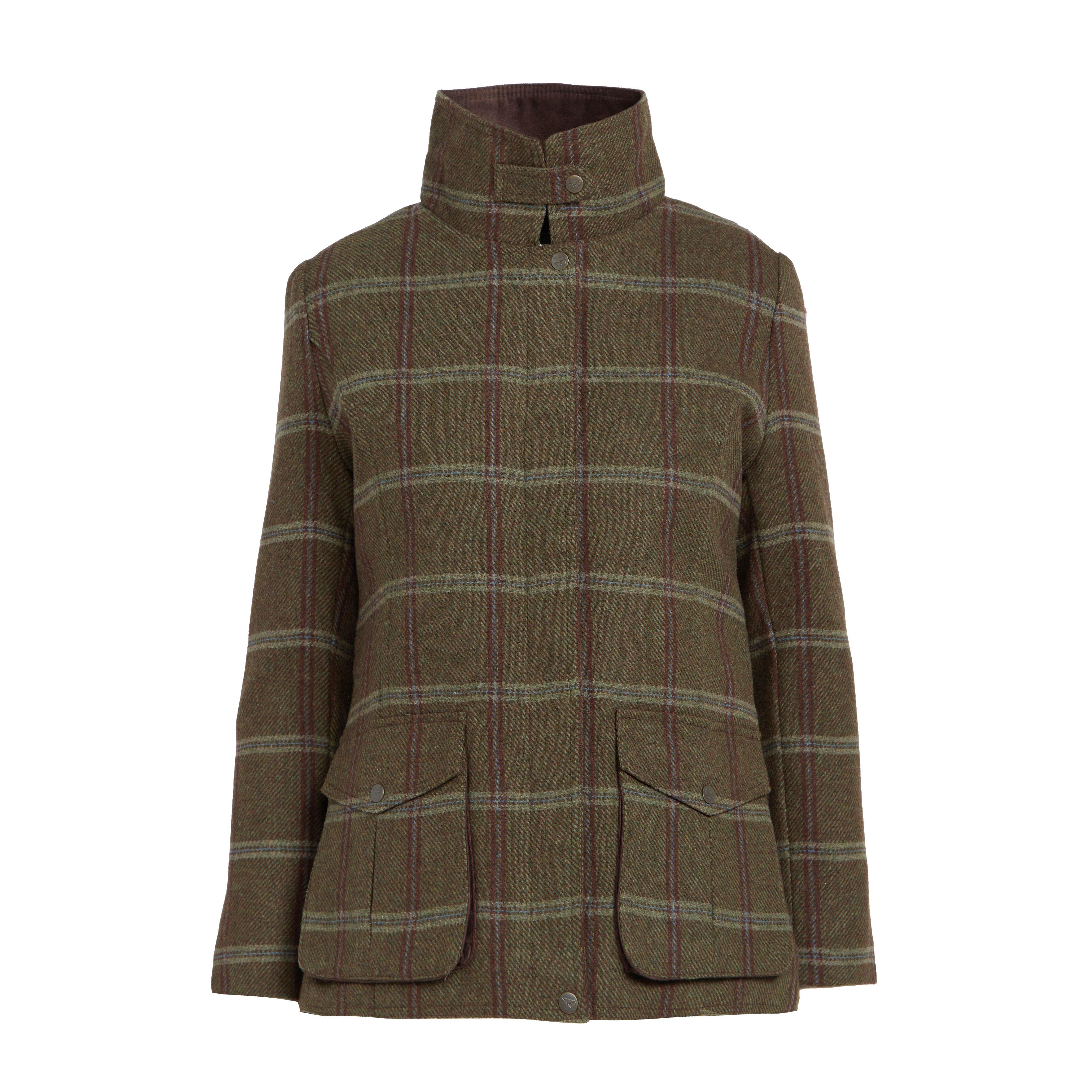 Womens Musselburgh Tweed Field Coat Bracken Tweed