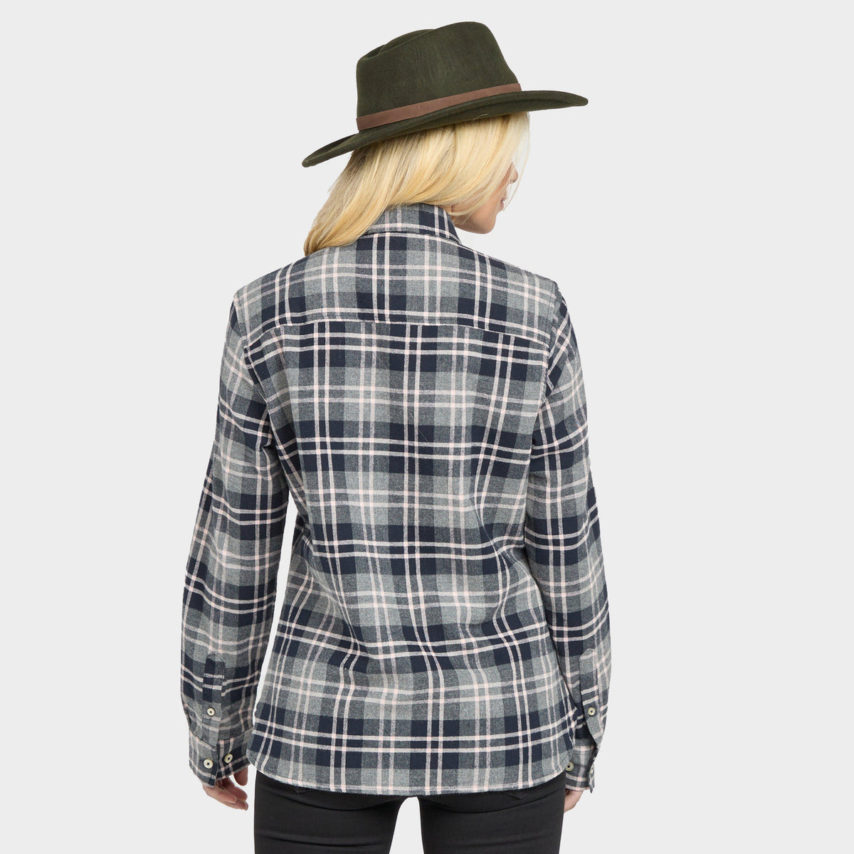 Womens Eilidh Flannel Shirt Navy Marl