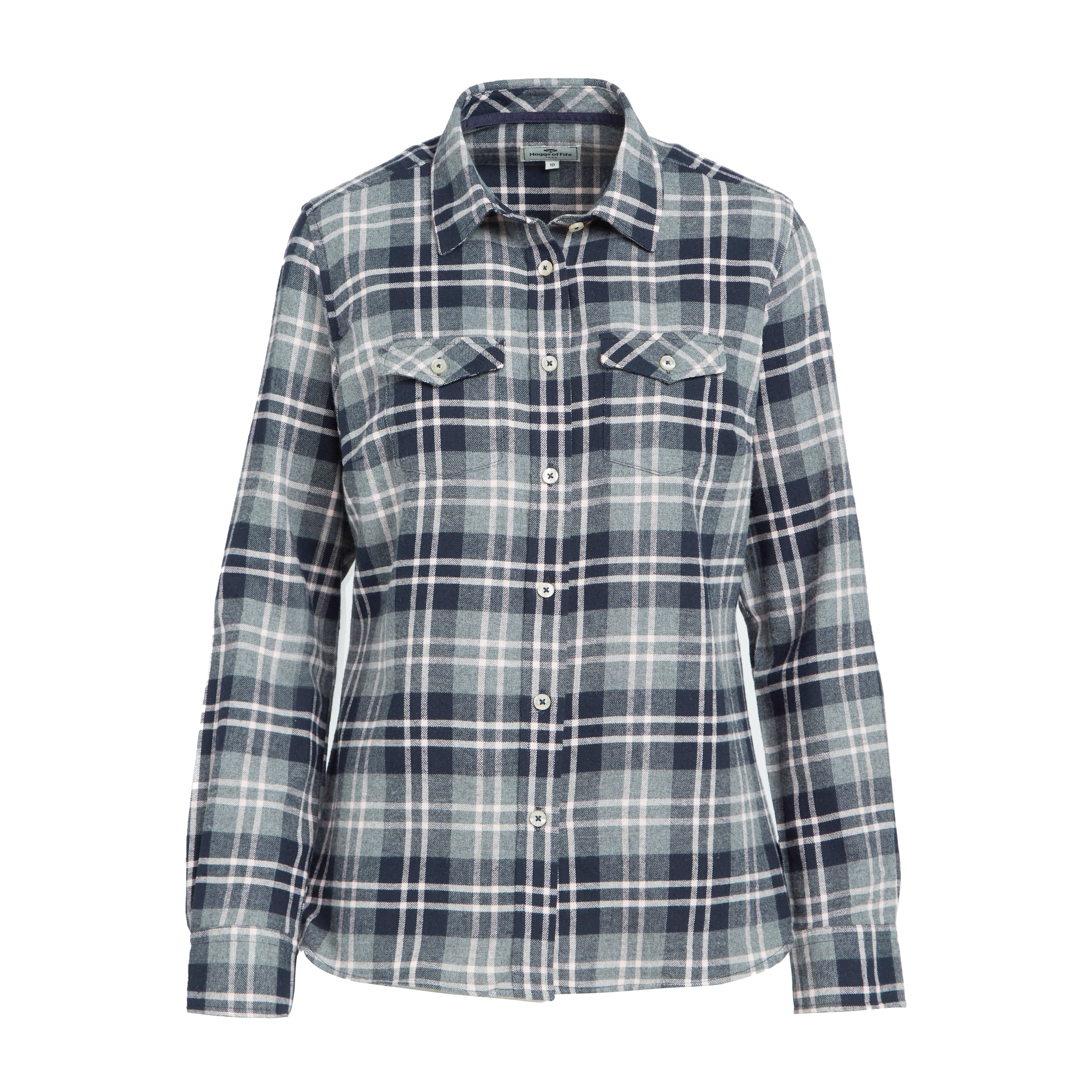Womens Eilidh Flannel Shirt Navy Marl