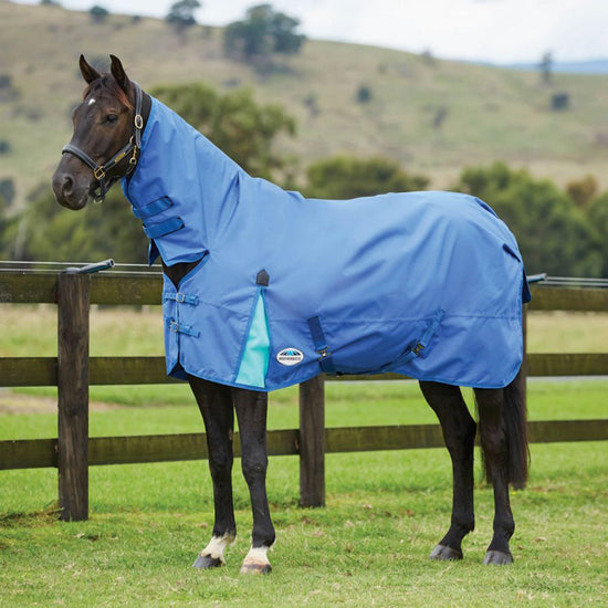 ComFITec Classic Combo Neck 0g Lite Turnout Rug Delft Blue/Mint