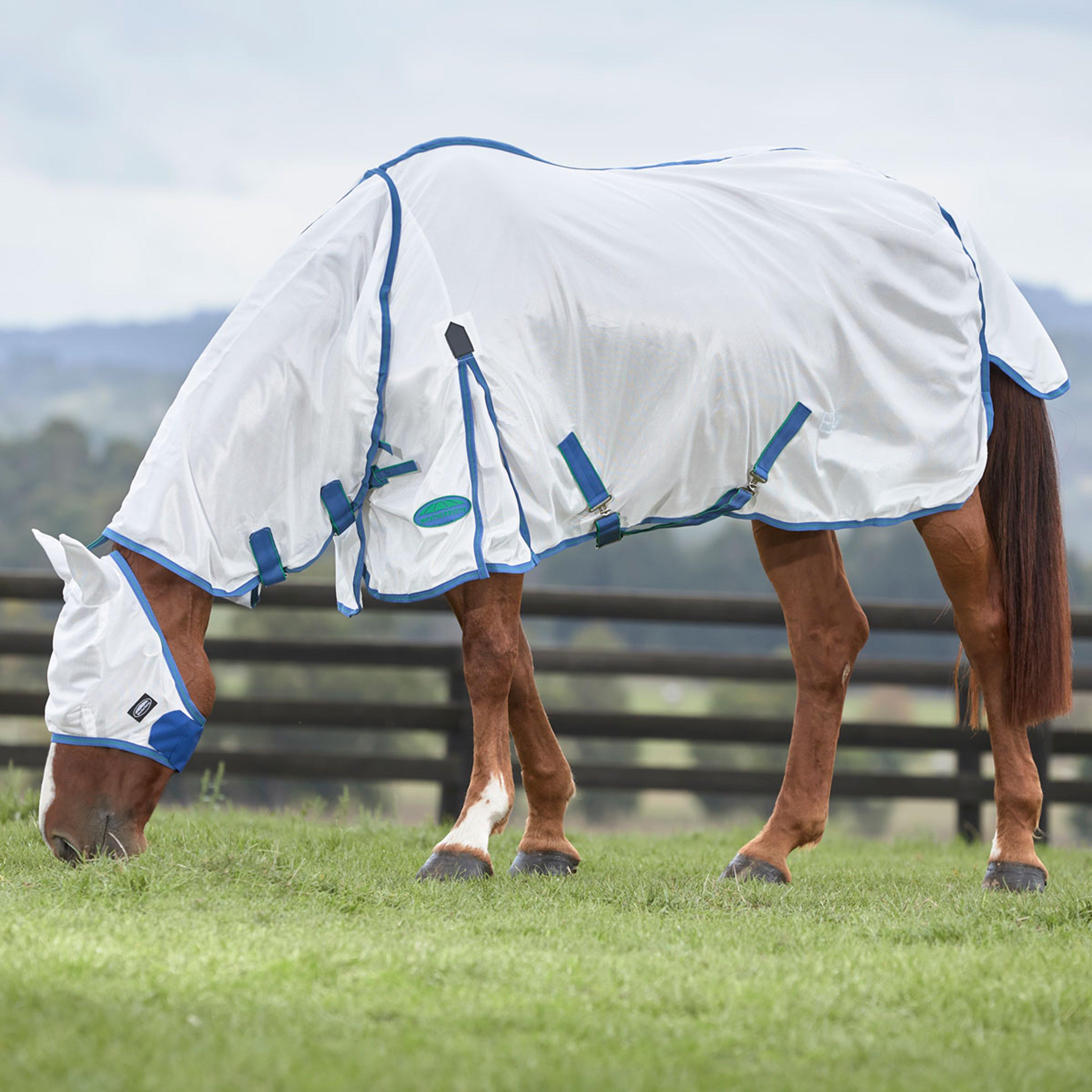 ComFiTec Essential Mesh II Combo Neck Fly Rug White/Delft Blue/Mint